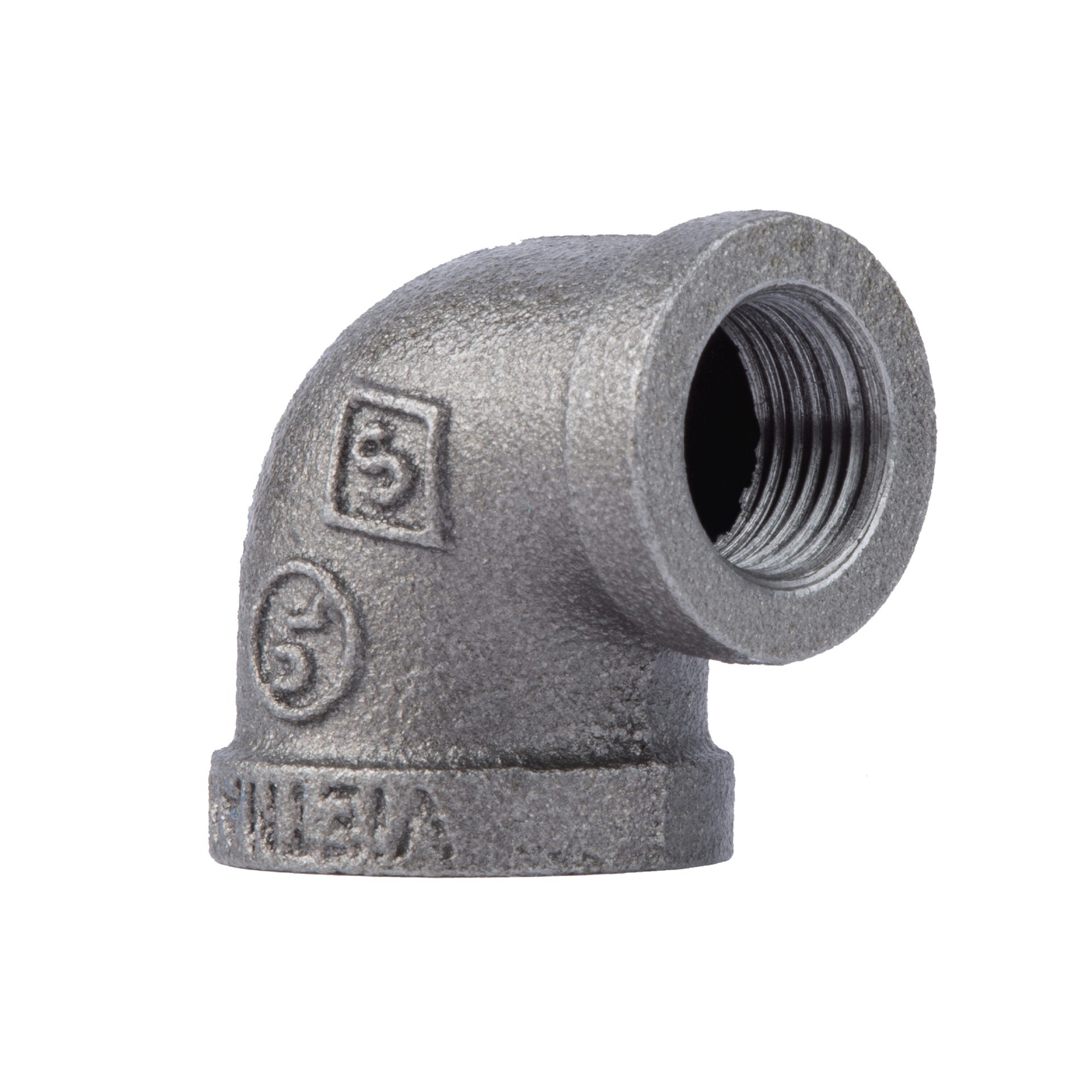 slide 4 of 6, RELIABILT 3/4-in x 1/2-in 90-Degree Black Reducing Elbow, 1 ct