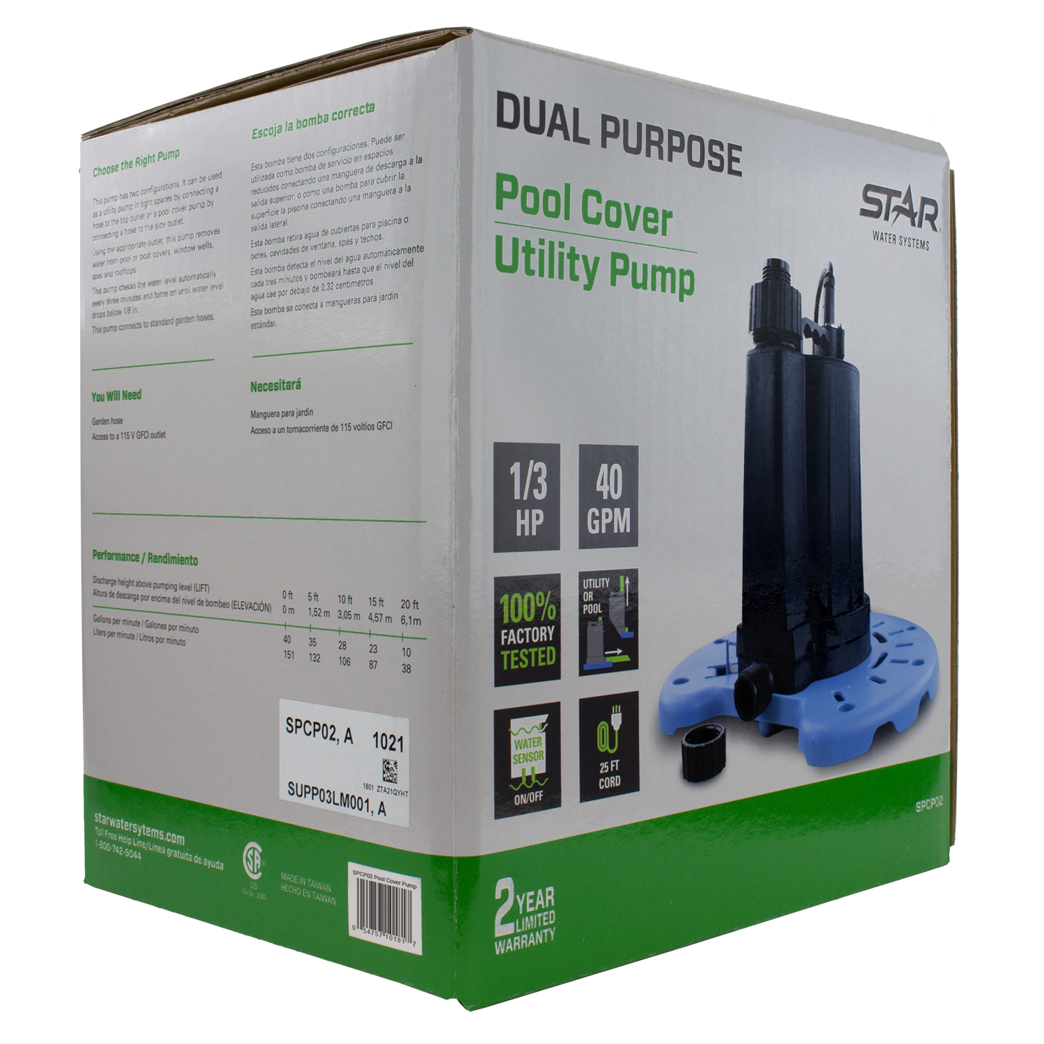 slide 2 of 6, Zoeller 2400 Plug-in Pool Cover Pump, 1 ct