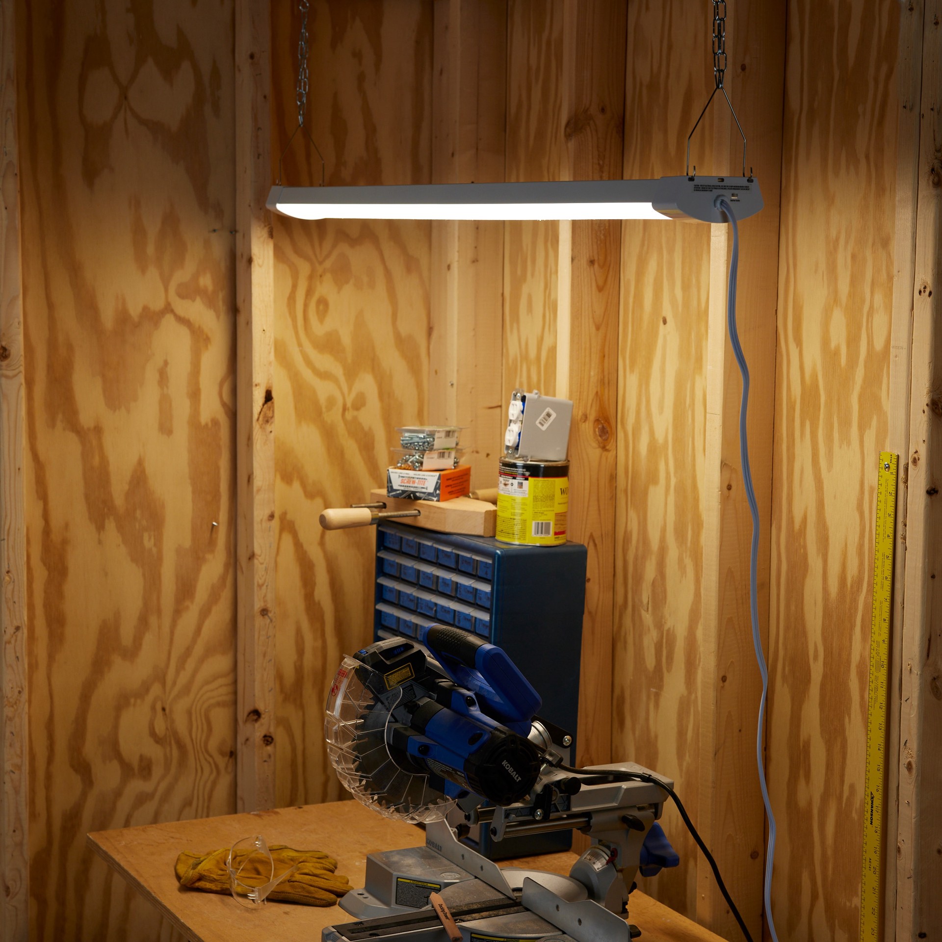 slide 5 of 6, BELL + HOWELL 1-ft 1500 Lumens Black LED Task Garage Shop Light, 1 ct