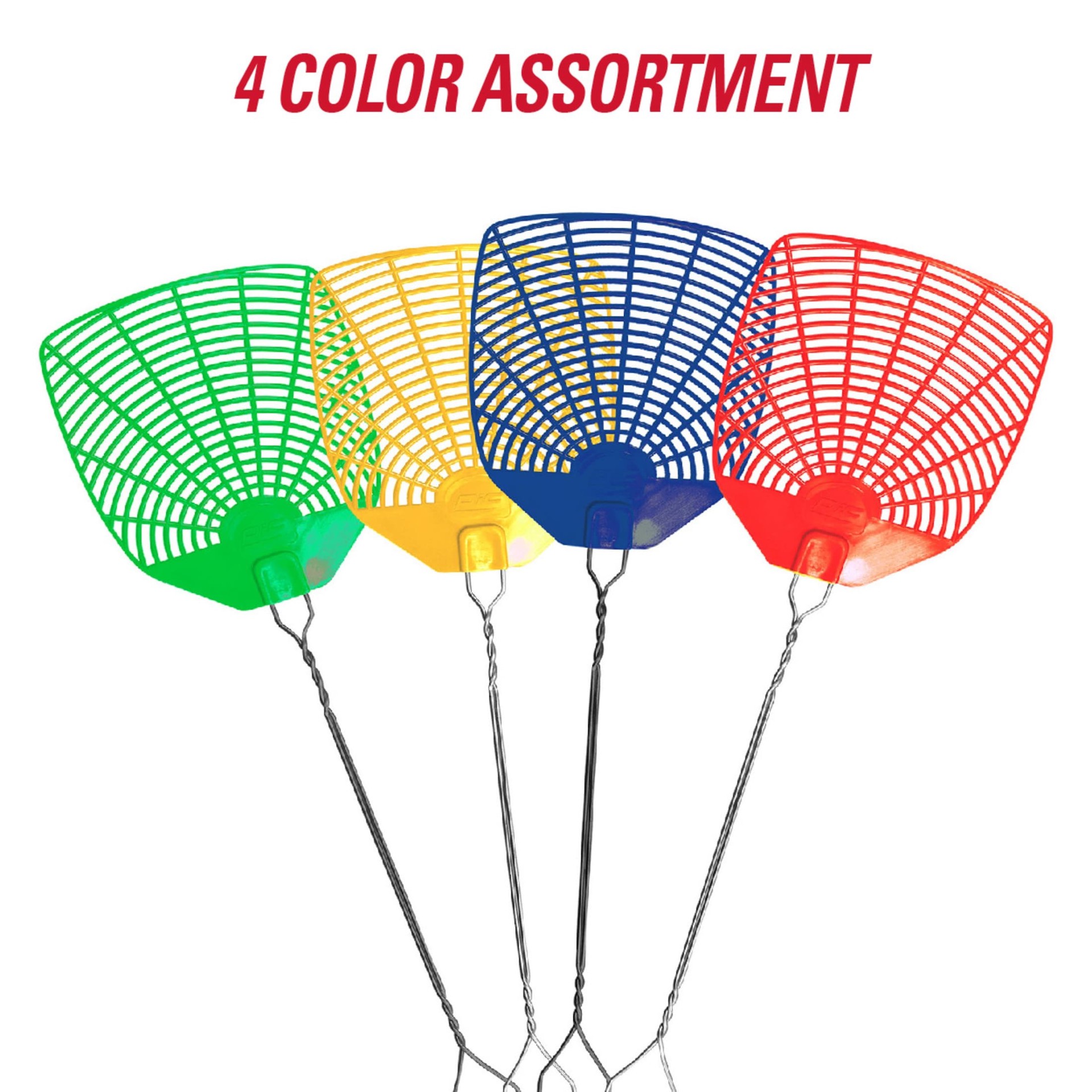 slide 2 of 6, PIC Fly Swatter with Metal Handle (Colors May Very) 1 Pack Indoor/Outdoor Plastic Insect trap Insect Trap, 1 ct