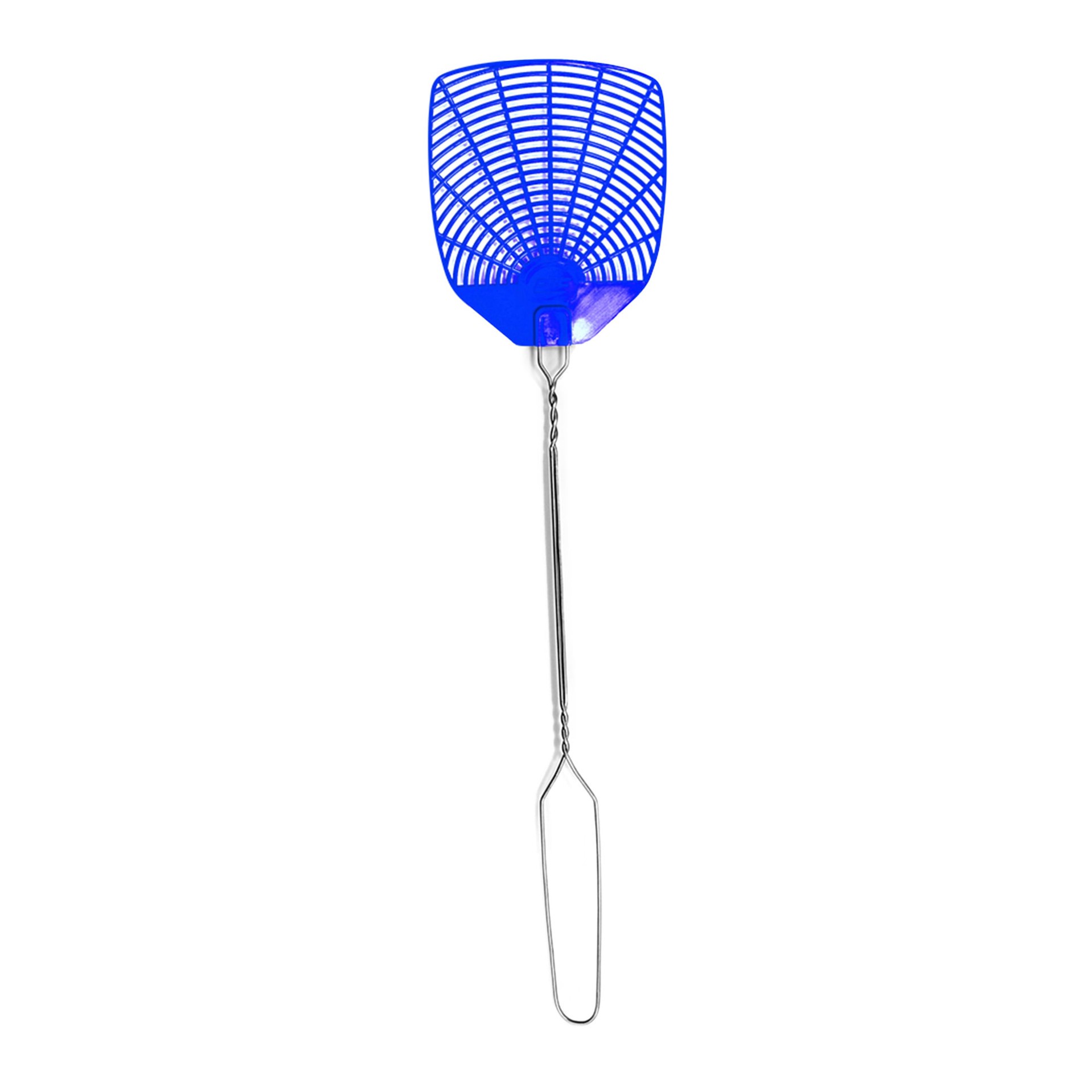 slide 1 of 6, PIC Fly Swatter with Metal Handle (Colors May Very) 1 Pack Indoor/Outdoor Plastic Insect trap Insect Trap, 1 ct