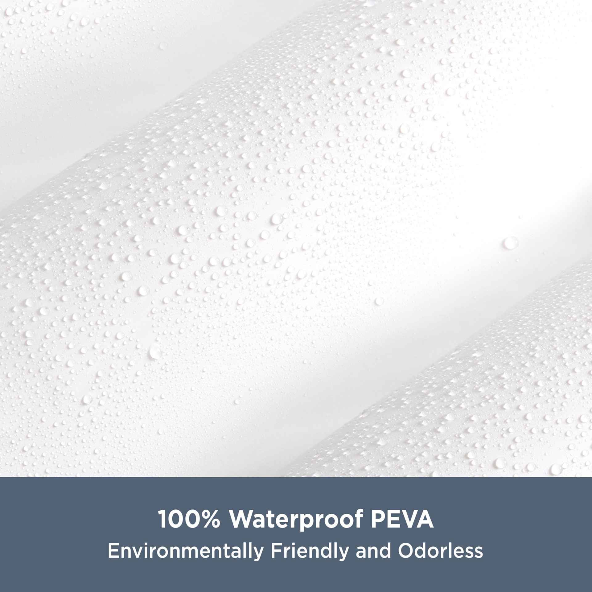 slide 5 of 6, Style Selections Microban Protected Heavy Weight PEVA 70.0-in W x 72-in L White Solid Mildew Resistant EVA/PEVA Shower liner, 1 ct