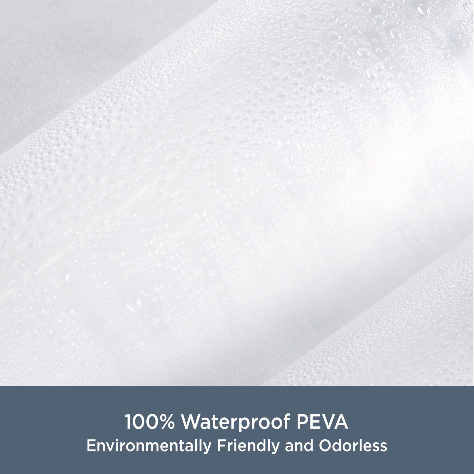 slide 5 of 6, Style Selections Medium Weight PEVA 70.0-in W x 72-in L Clear Solid EVA/PEVA Shower liner, 1 ct