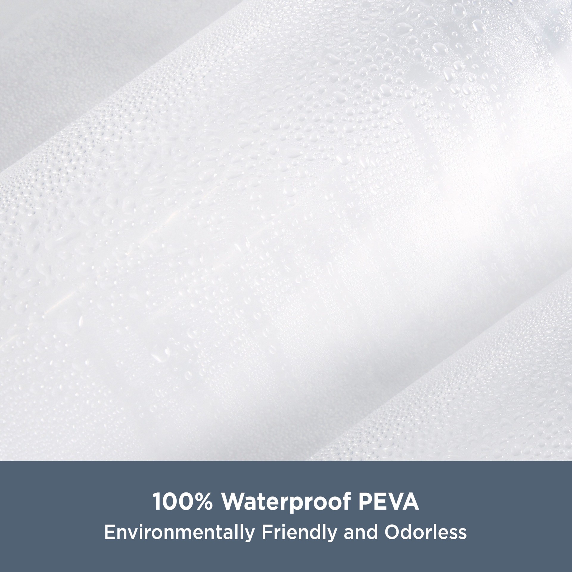 slide 5 of 6, Style Selections Microban Protected Heavy Weight PEVA 70.0-in W x 72-in L Clear Solid Mildew Resistant EVA/PEVA Shower liner, 1 ct