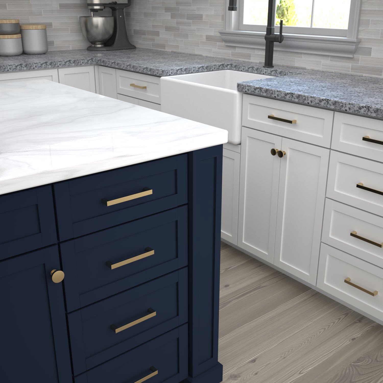 slide 6 of 6, Origin 21 Vero 5-1/16-in , 128mm Center to Center Brushed Gold Rectangular Bar Drawer Pull, 1 ct