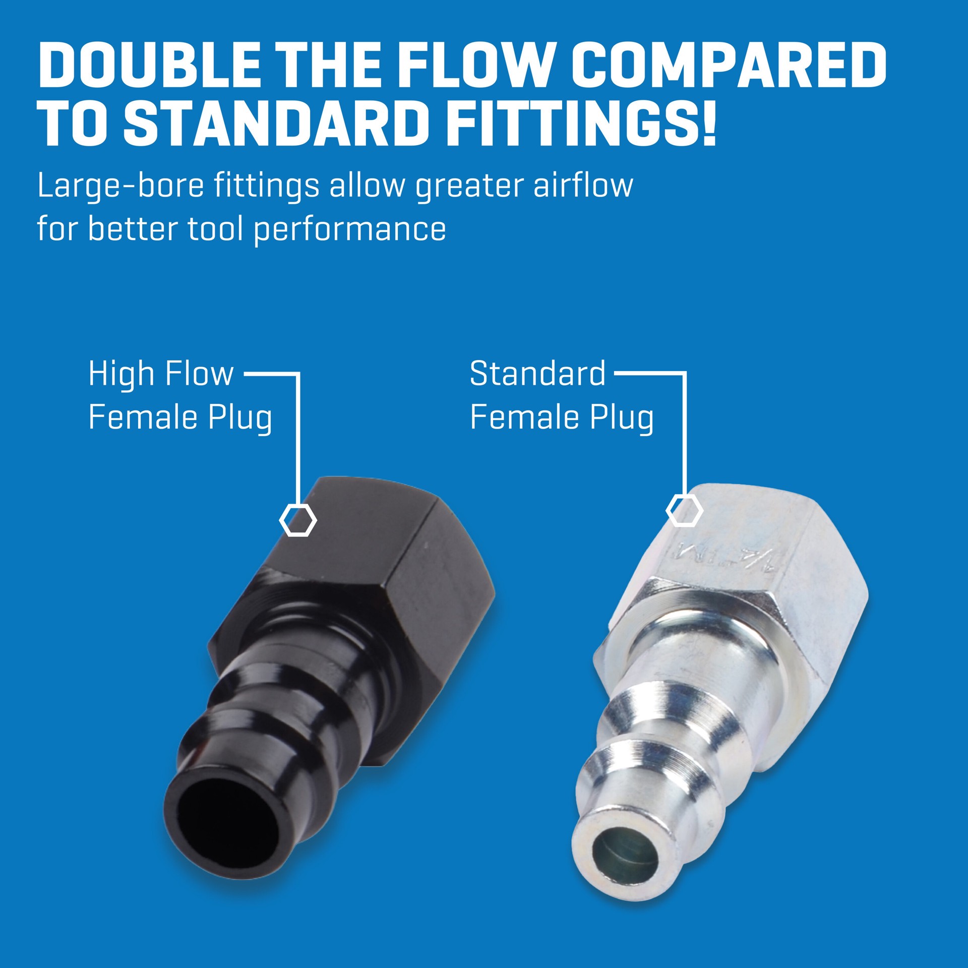 slide 3 of 6, Kobalt 1/4-in High Flow Female Plug- Aluminum, 1 ct