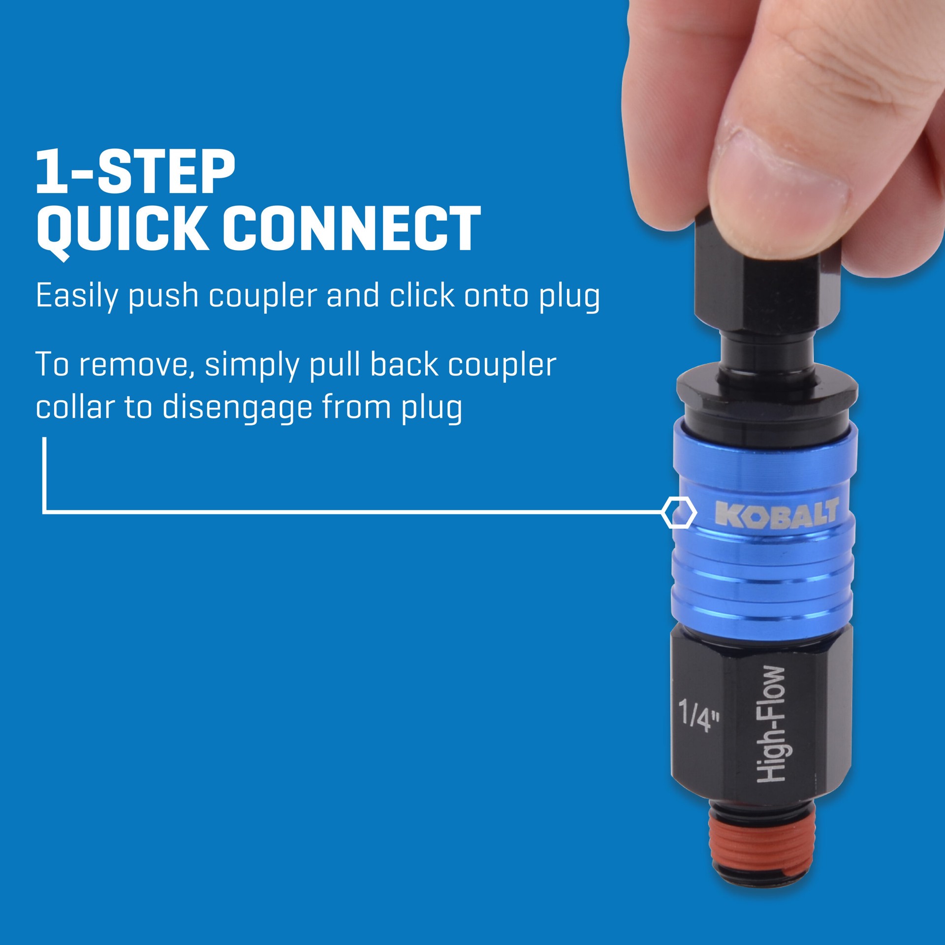 slide 5 of 6, Kobalt 1/4-in High Flow Female Plug- Aluminum, 1 ct