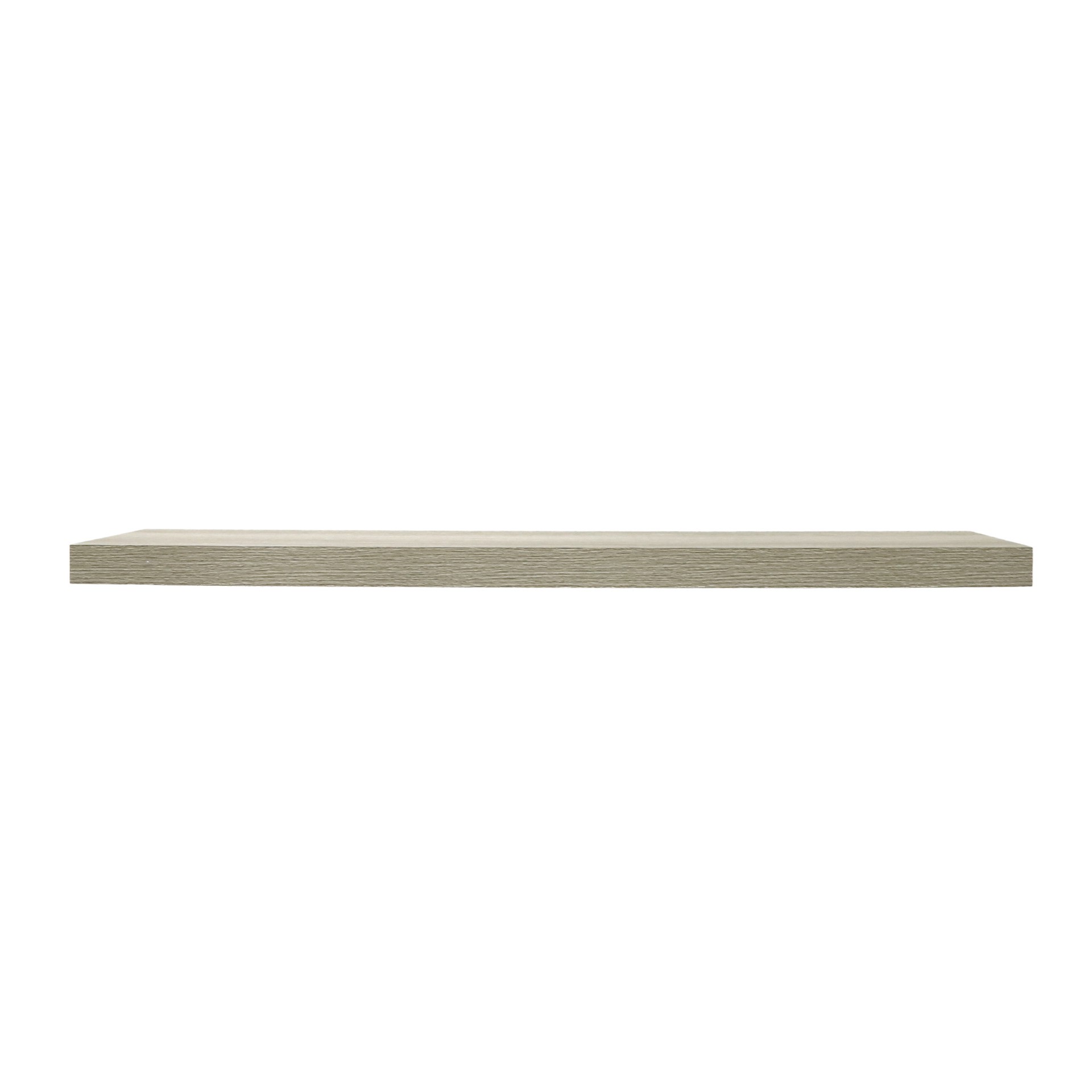 slide 2 of 6, allen + roth 7.8-in D x 35.4-in L Driftwood MDF Rectangular Floating shelf, 1 ct