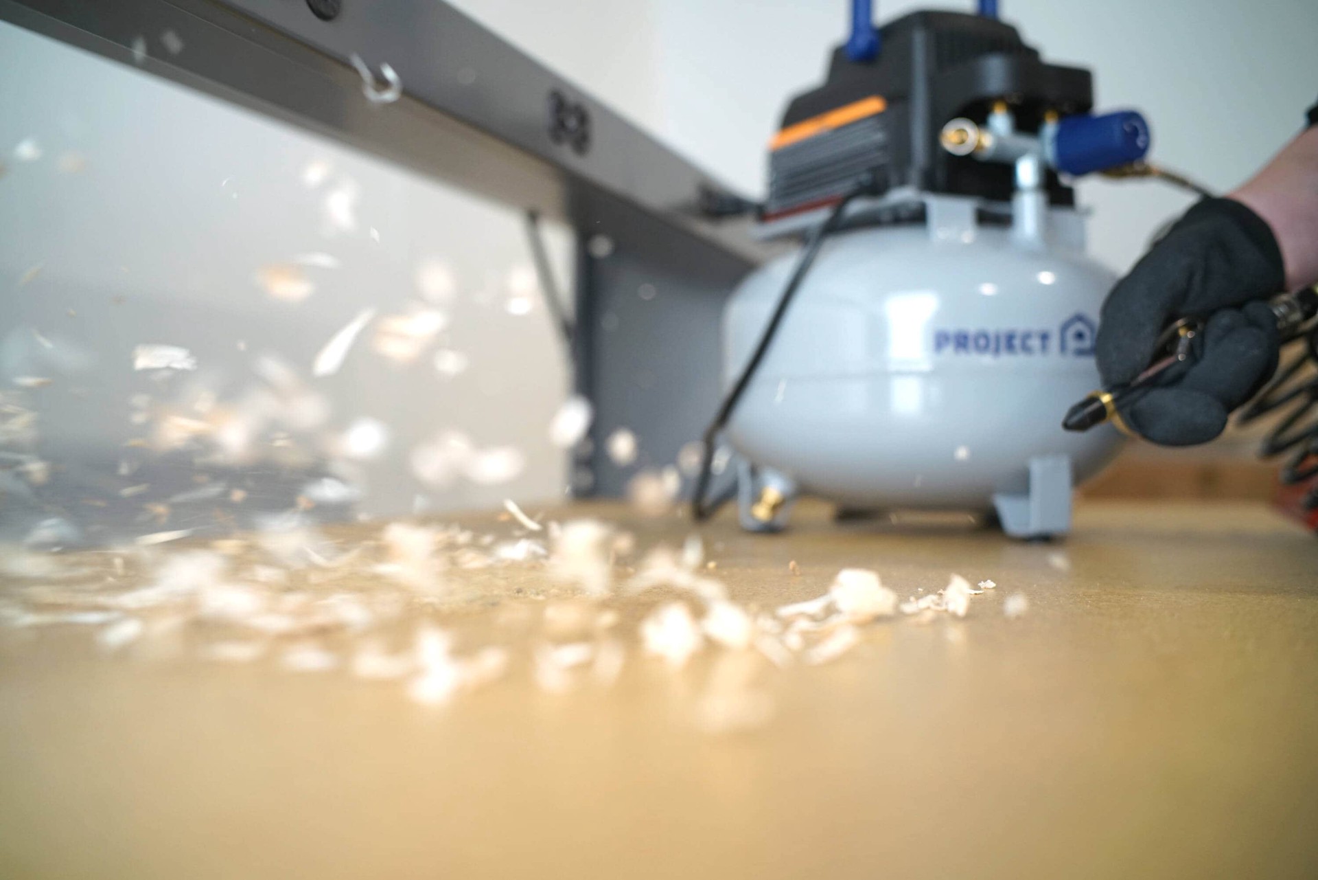 slide 5 of 6, Project Source 3-Gallon Portable Electric 110 PSI Pancake Air Compressor, 1 ct