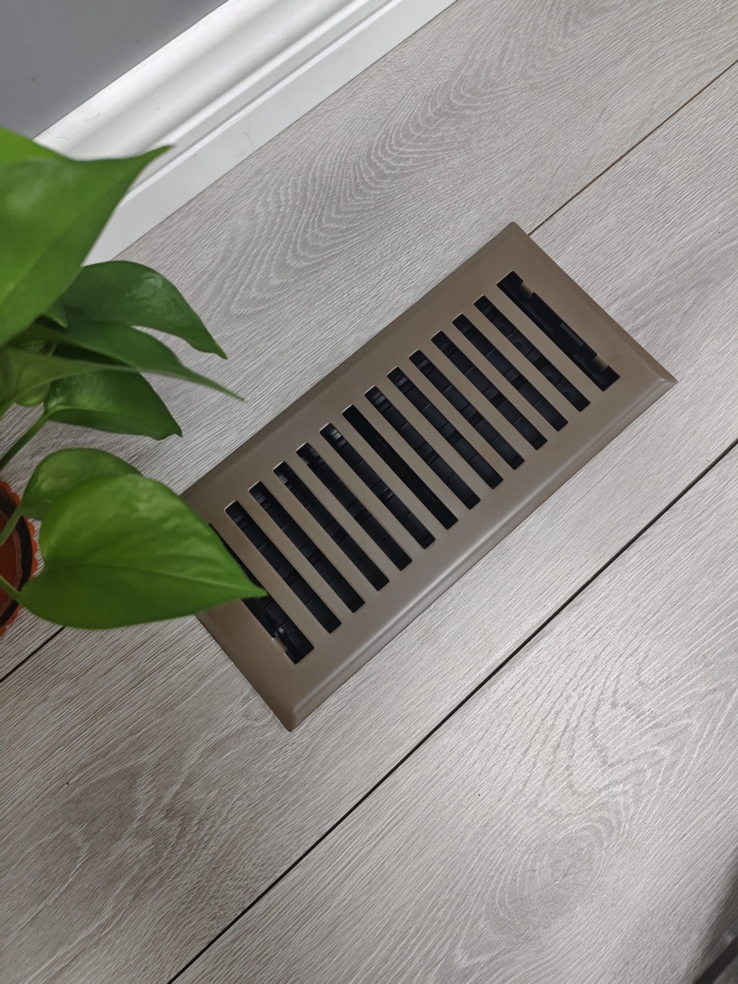 slide 6 of 6, allen + roth 4-in x 10-in Maximum Airflow Steel Brown Floor Register, 1 ct