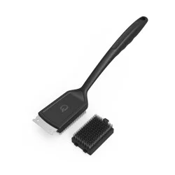 Master Forge Tough Brush with Replacement Head Grill Brush 16.5-in Plastic Handle with Scraper Blade