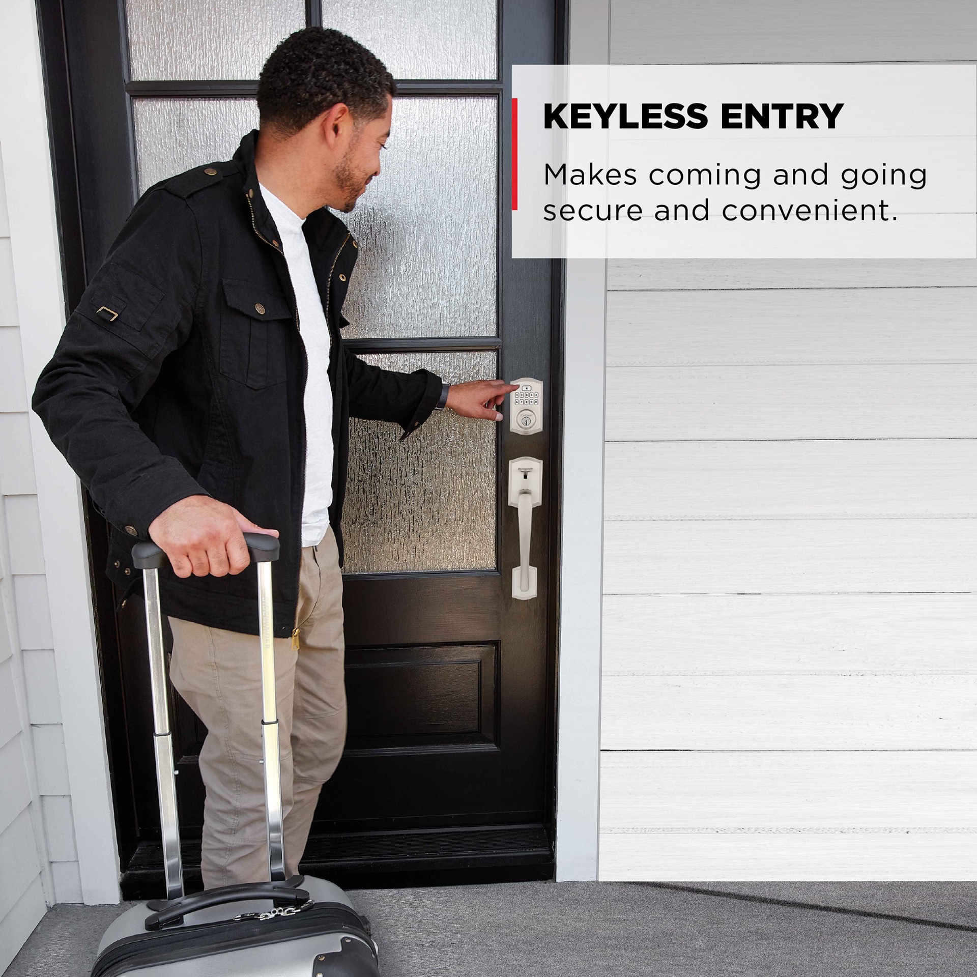 slide 3 of 6, Kwikset SmartCode 260 Traditional Satin Nickel Keypad Electronic Deadbolt Lock ft. SmartKey Security, 1 ct