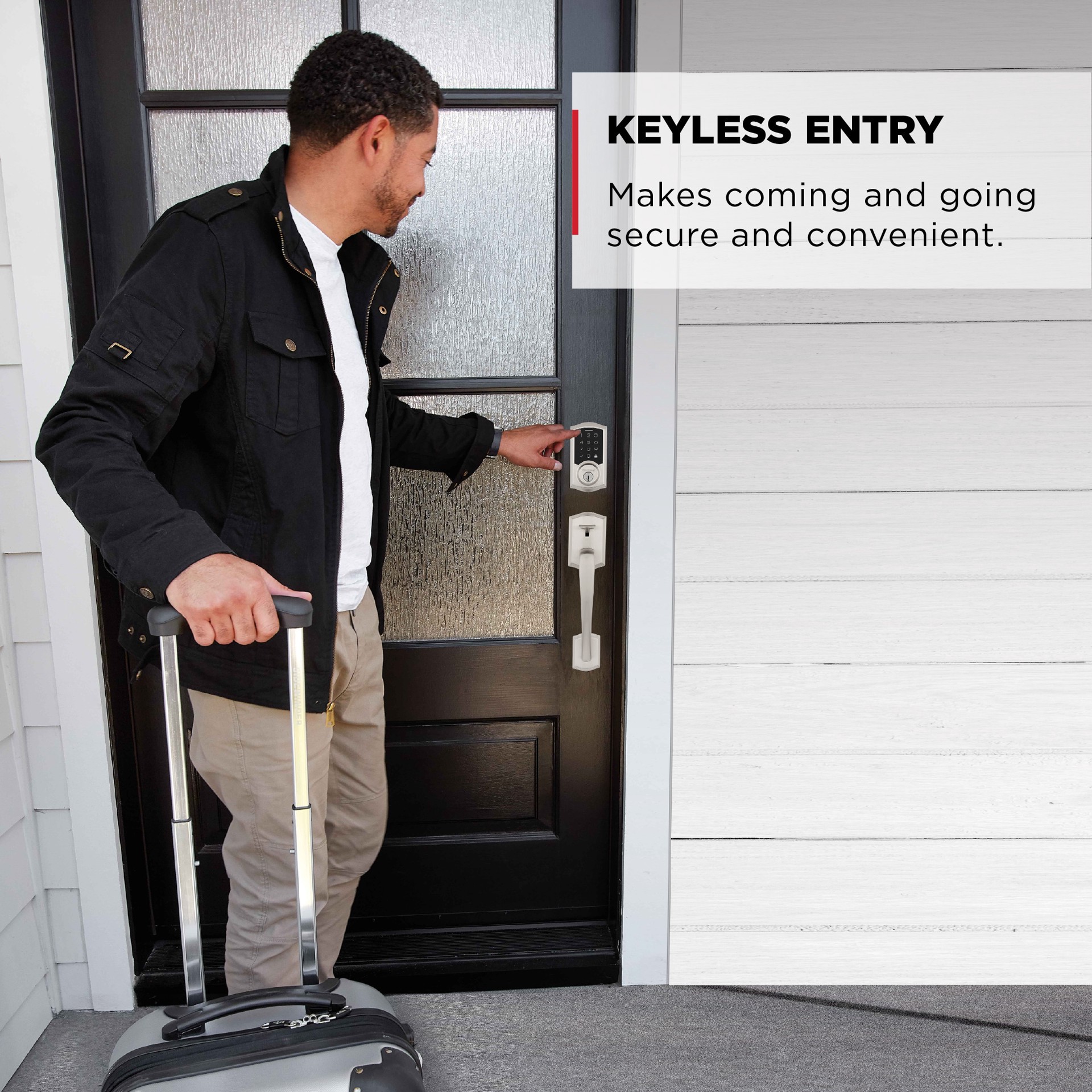 slide 3 of 6, Kwikset SmartCode 270 Touchpad Traditional Satin Nickel Keypad Electronic Deadbolt Lock ft. SmartKey Security, 1 ct