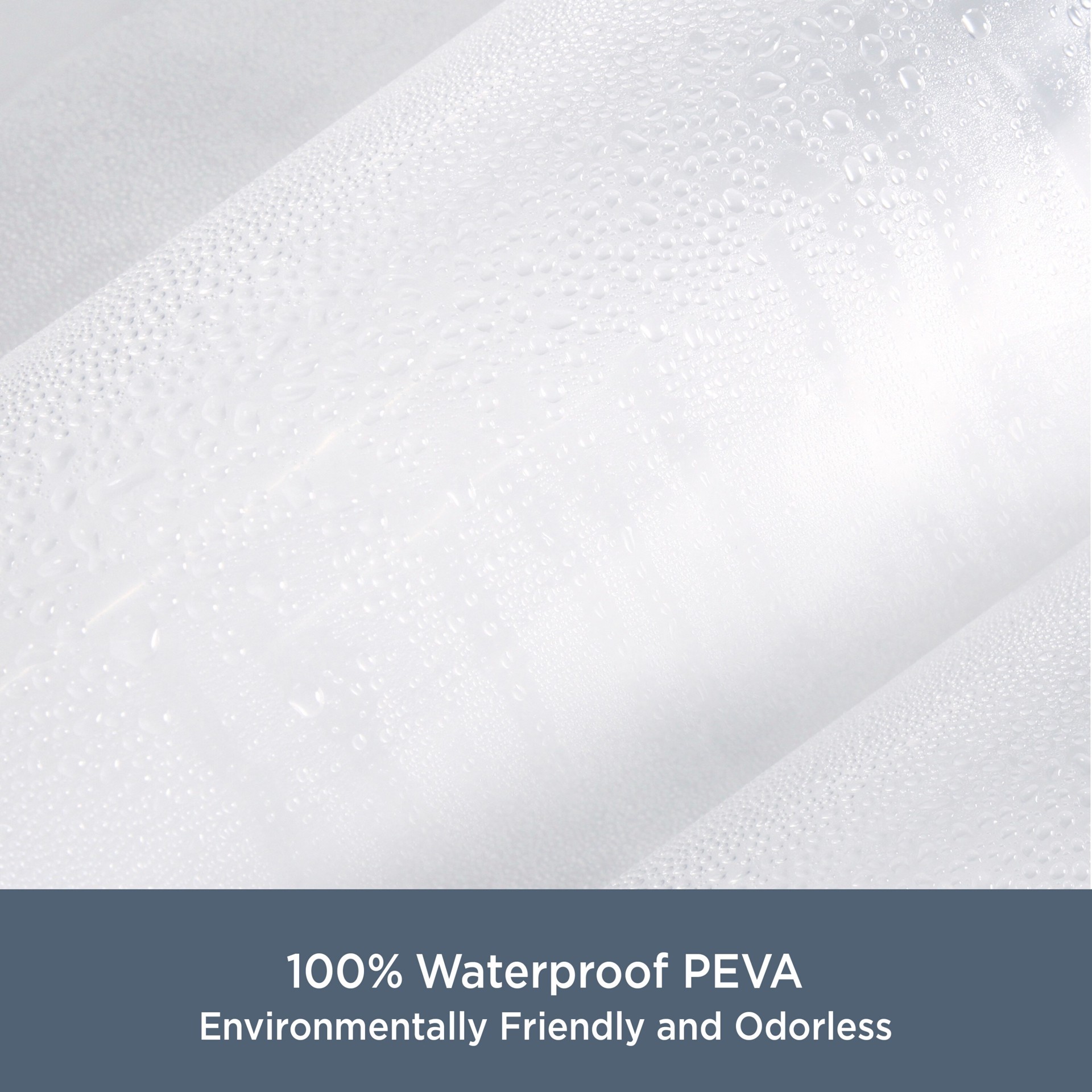 slide 4 of 6, Style Selections Lightweight PEVA 70.0-in W x 72-in L Clear Solid EVA/PEVA Shower liner, 1 ct