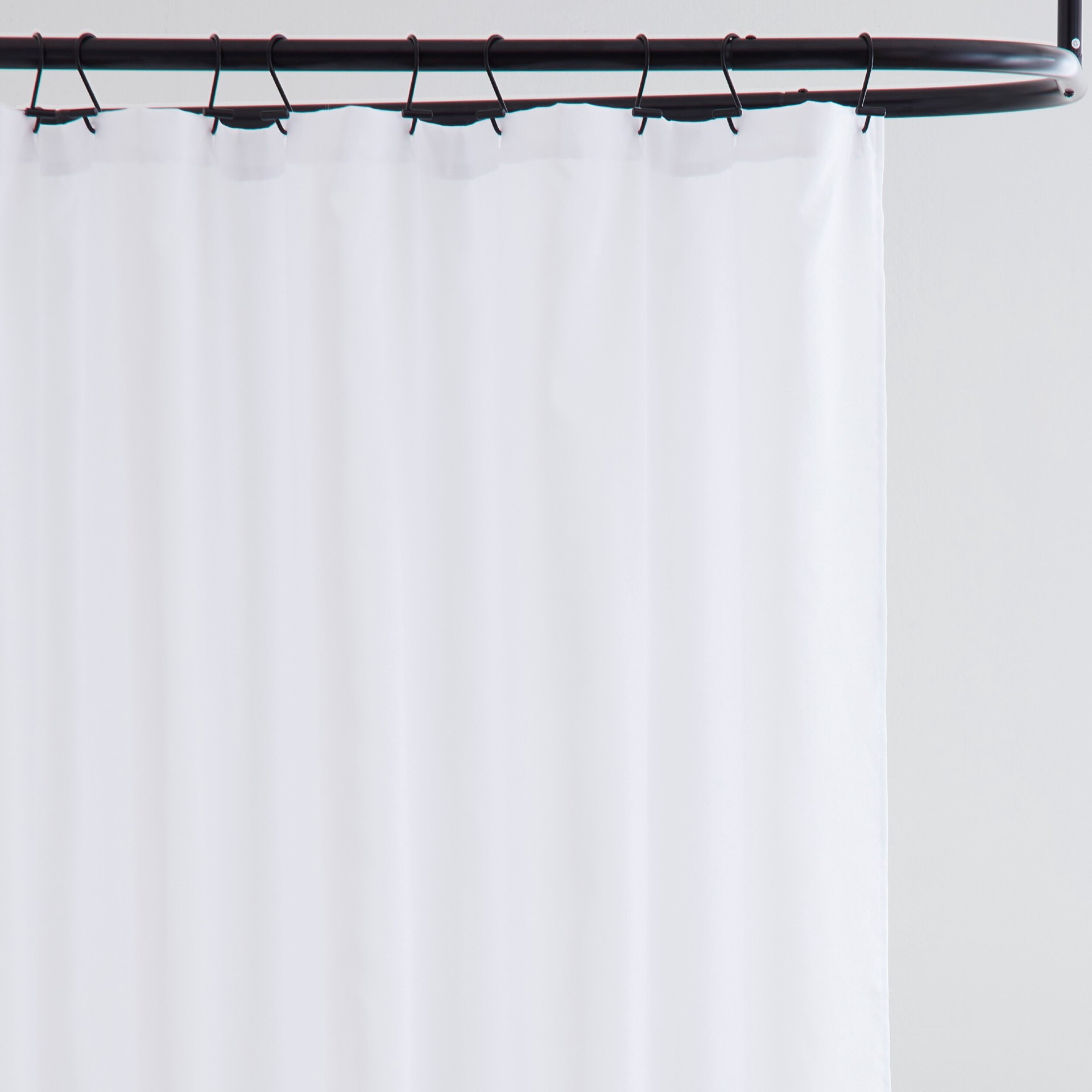 slide 3 of 4, Origin 21 72.0-in W x 72-in L White Solid Polyester Shower curtain, 1 ct