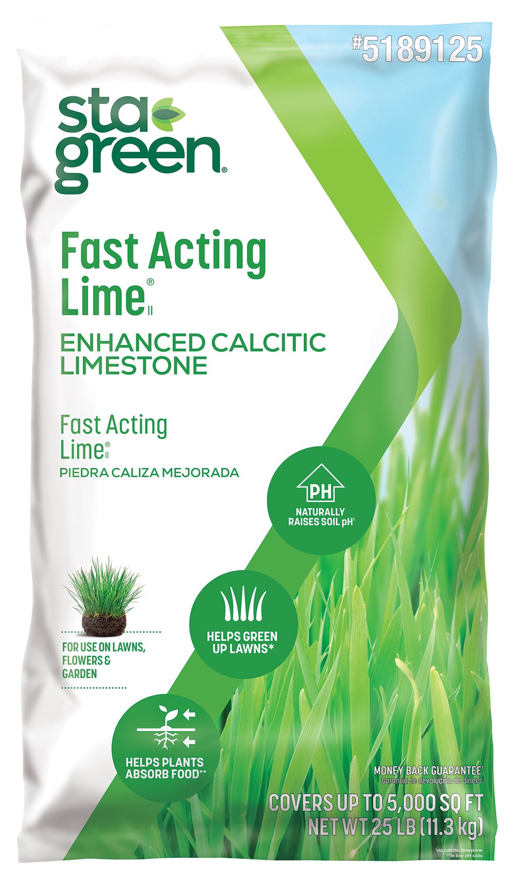 slide 1 of 6, Sta-Green Fast Acting 25lbs Lime, 1 ct