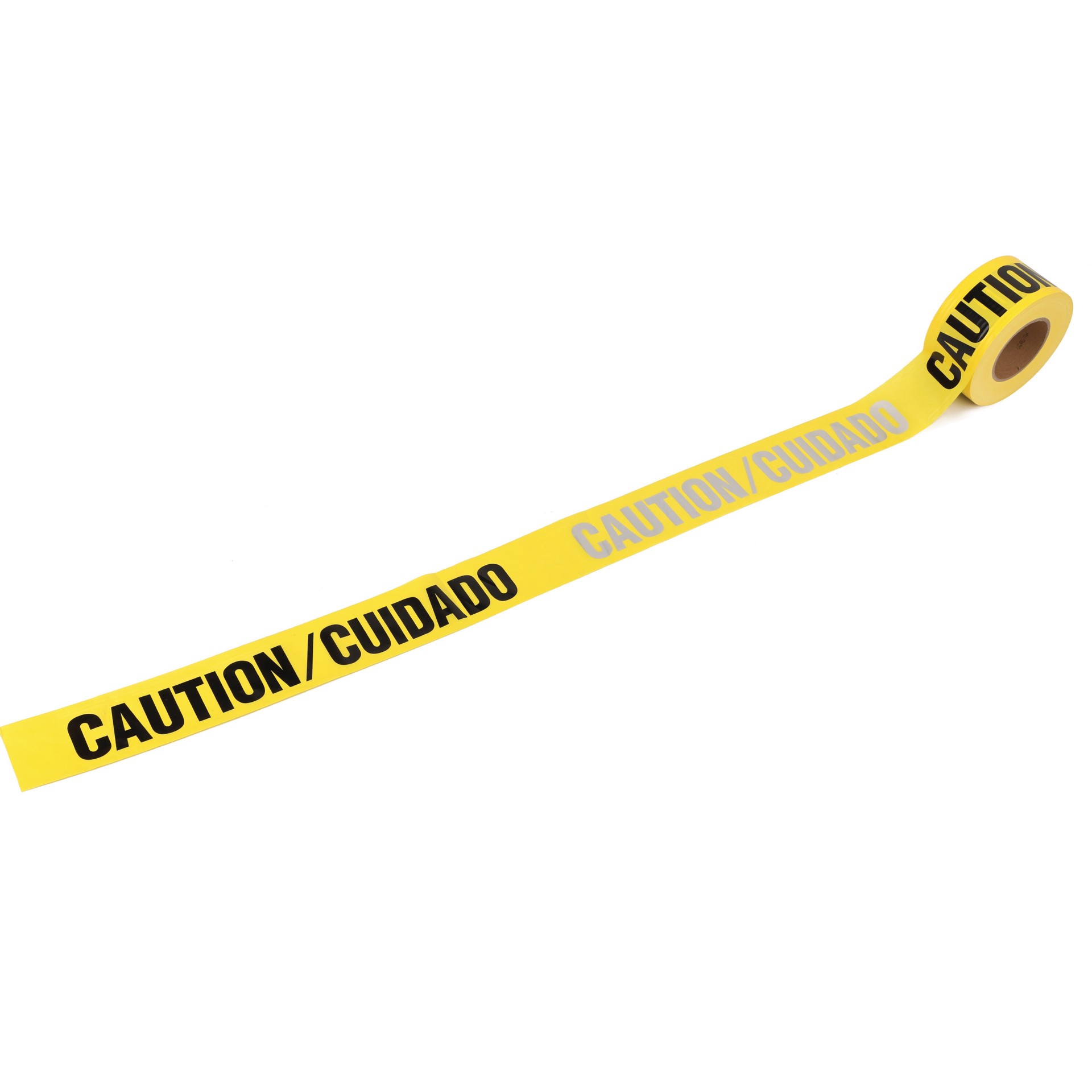 slide 3 of 6, Project Source 3-in W x 1000-ft L Yellow Caution Polyethylene Safety Tape, 1 ct