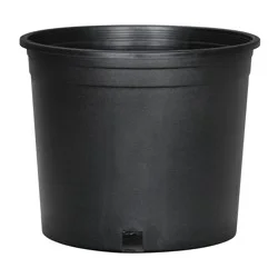 Style Selections Round 9.72-in W x 9.72-in L x 8.62-in H Black Resin Indoor/Outdoor Planter