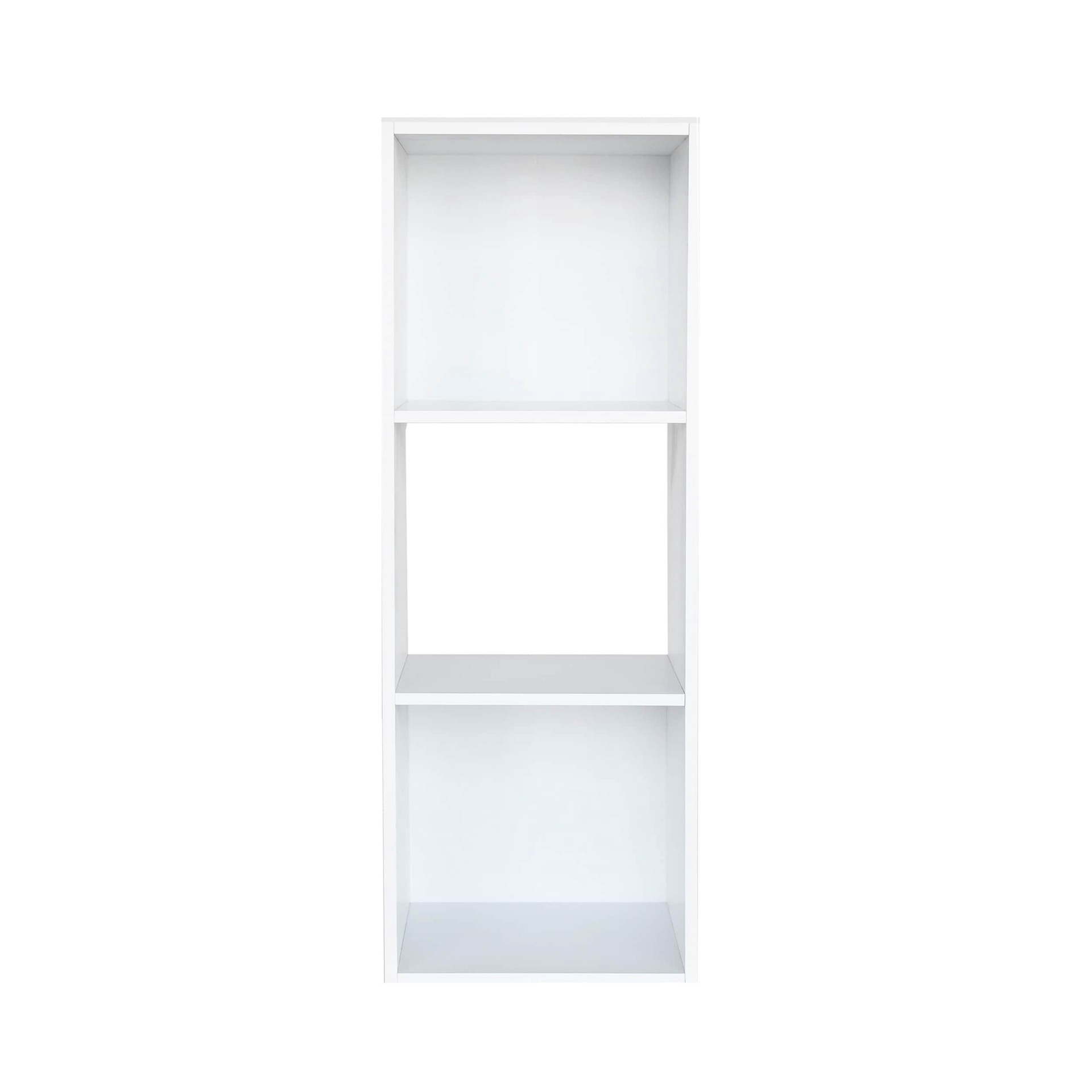 slide 5 of 6, Style Selections 35.9-in H x 12.24-in W x 11.63-in D White Stackable Wood laminate 3 Cube organizer, 1 ct