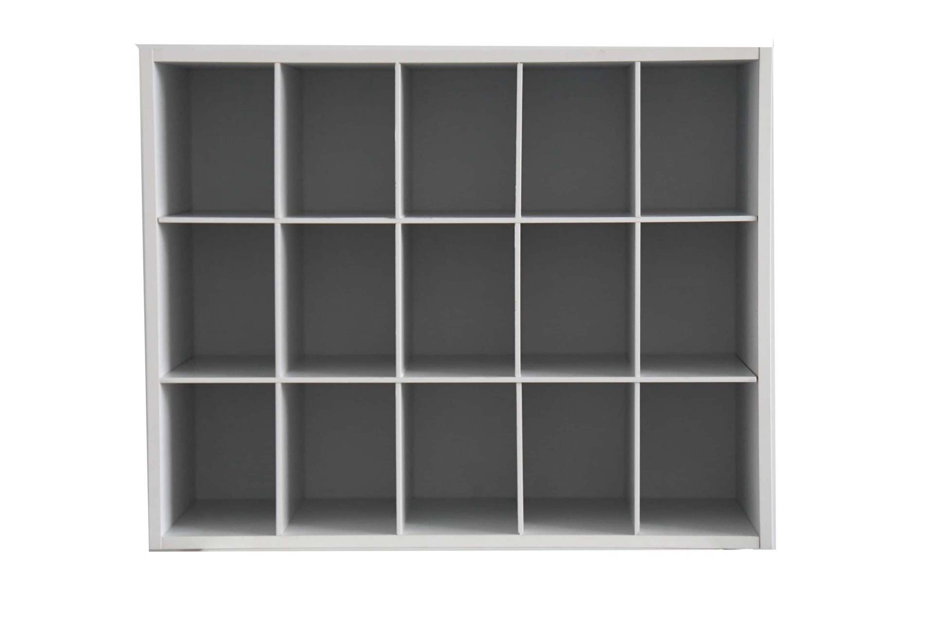 slide 5 of 6, Style Selections 19.38-in H x 24.13-in W x 11.63-in D White Stackable Wood laminate 15 Cube organizer, 1 ct