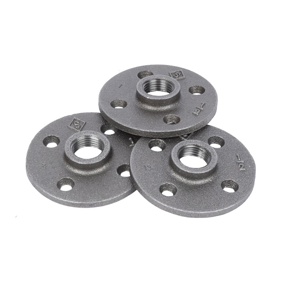 slide 5 of 6, RELIABILT 1/2-in Black Floor Flange, 1 ct