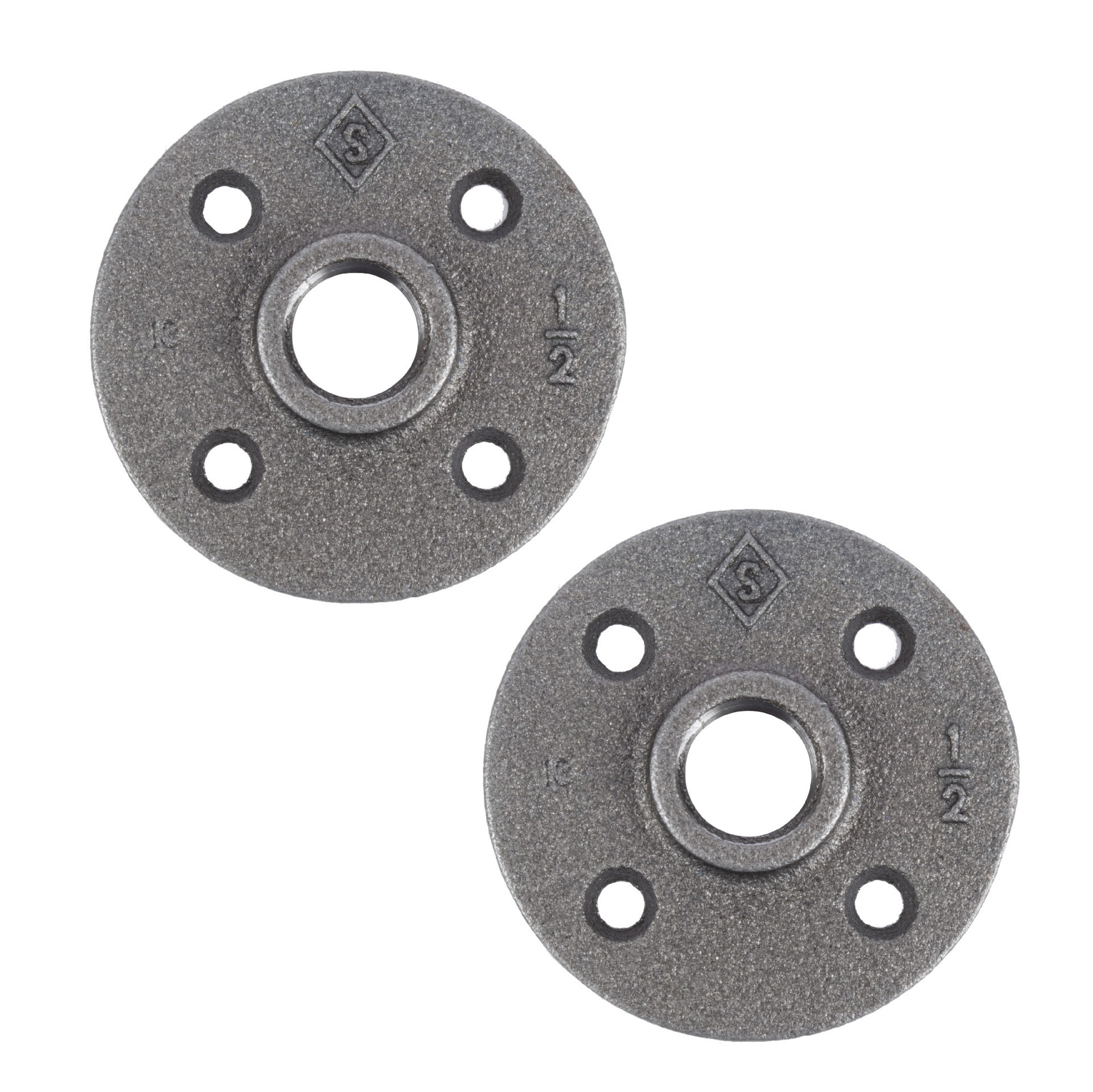 slide 1 of 6, RELIABILT 1/2-in Black Floor Flange, 1 ct