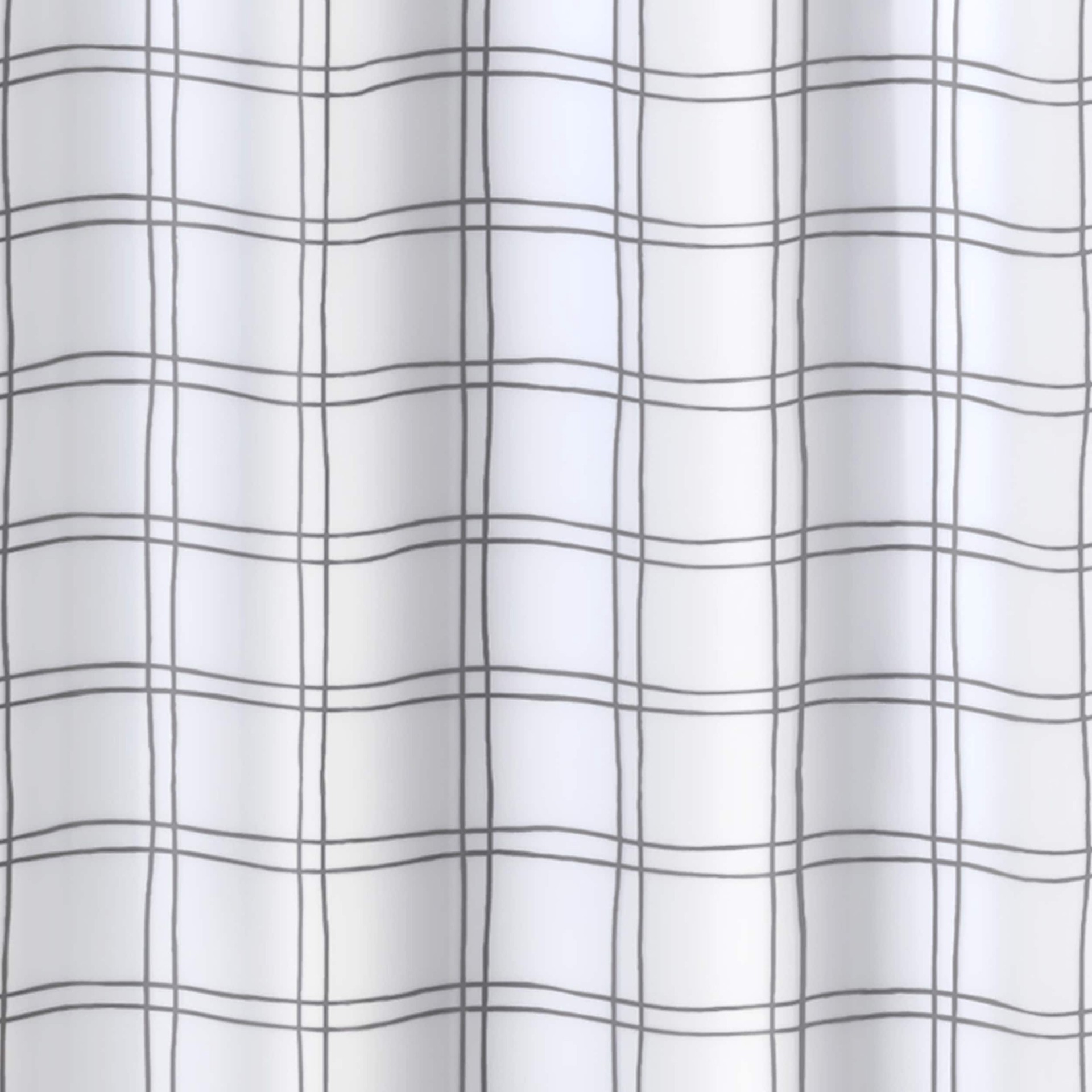 slide 4 of 4, Style Selections 70.0-in W x 72-in L Gray Plaid Mildew Resistant EVA/PEVA Shower curtain, 1 ct