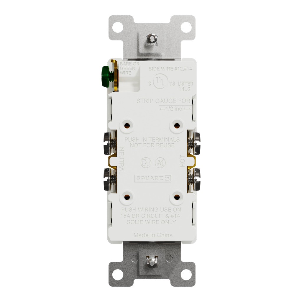 slide 2 of 6, Square D X Series 15 -Amp 125-volt Tamper Resistant Weather Resistant Residential Duplex Outlet , Matte White, 1 ct