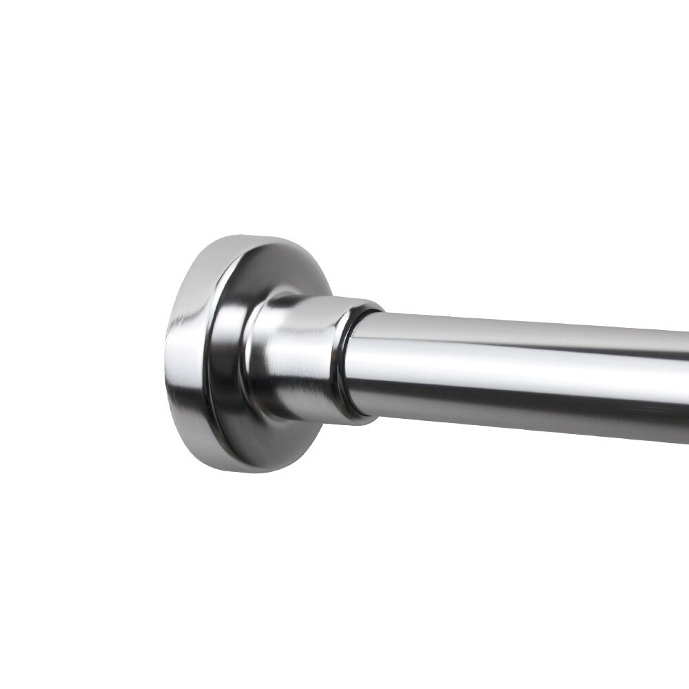 slide 2 of 5, Origin 21 42-in to 72-in Chrome Tension Single straight Adjustable Shower Curtain Rod, 1 ct