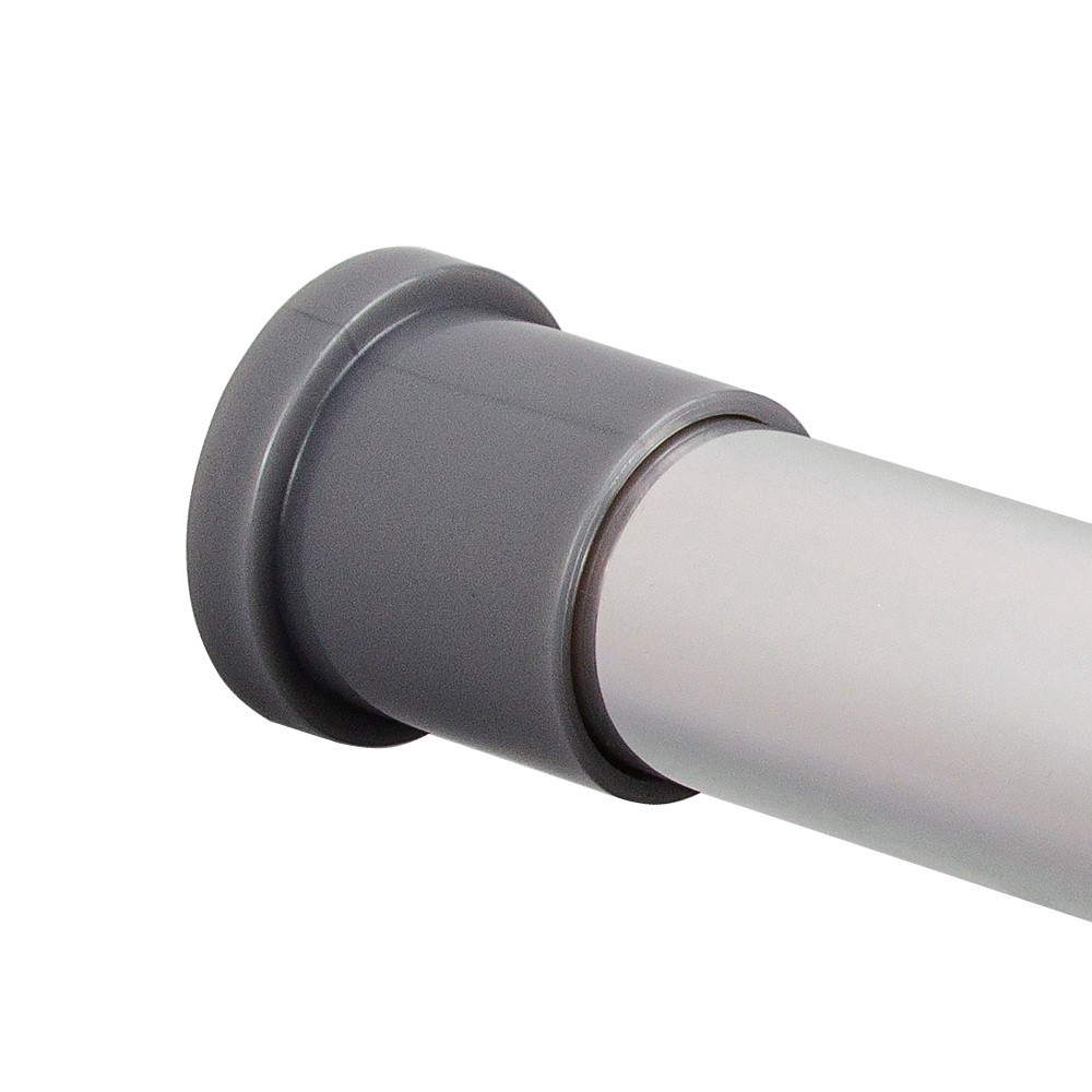 slide 3 of 6, Style Selections 51-in to 86-in Chrome Tension Single straight Adjustable Shower Curtain Rod, 1 ct