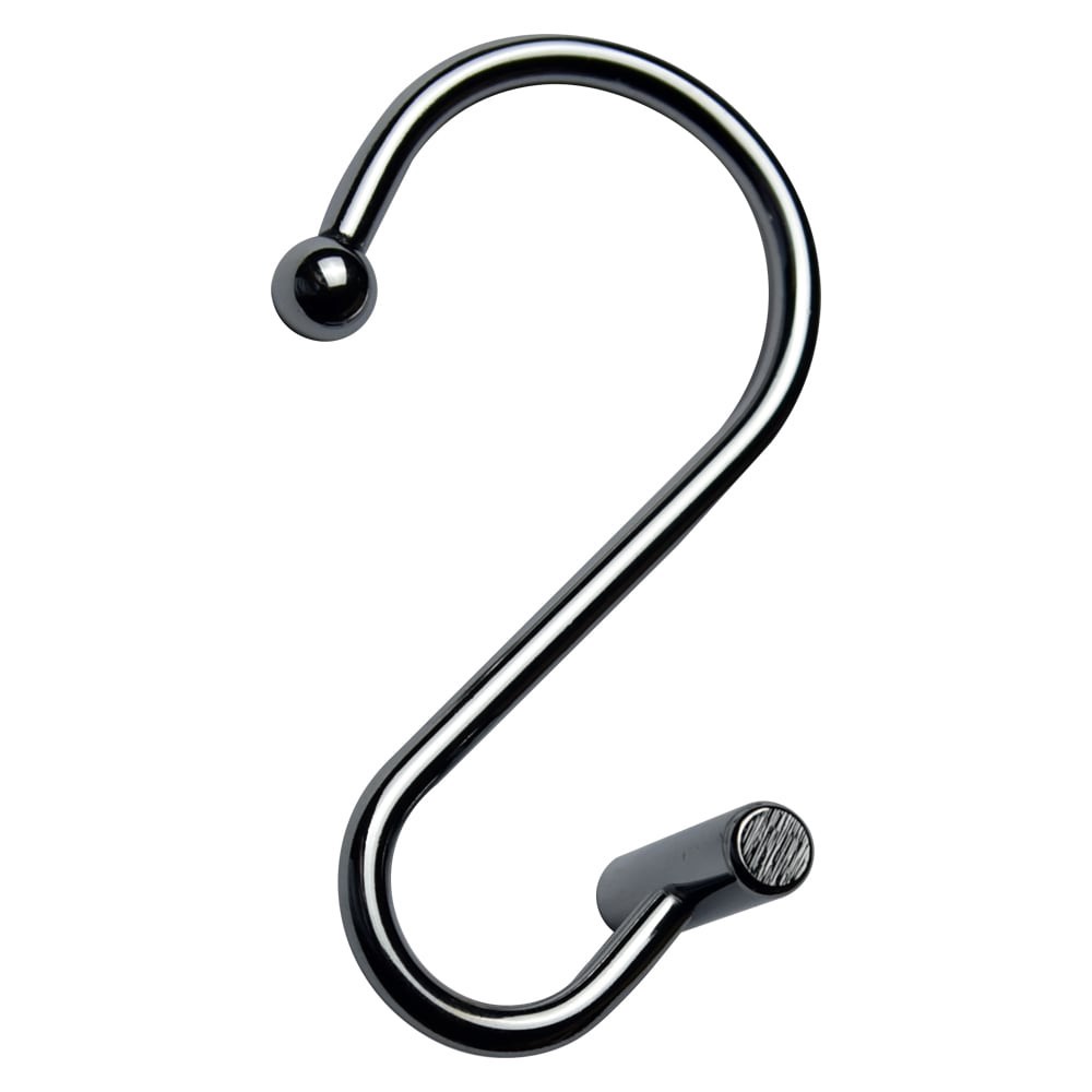 slide 4 of 4, allen + roth Chrome Stainless steel Single Shower Curtain Hooks 12 -Pack, 1 ct