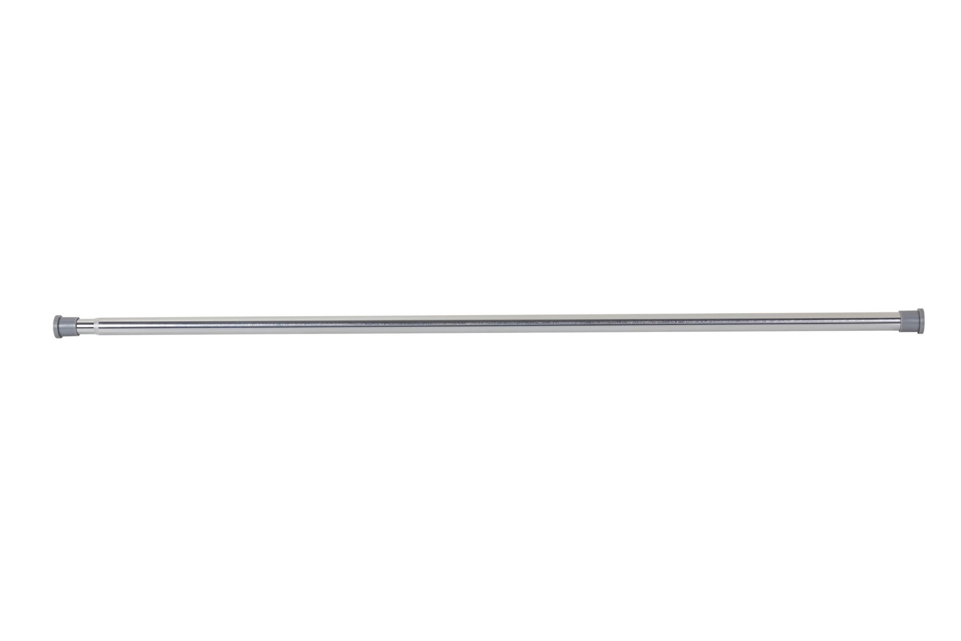slide 4 of 6, Style Selections 42-in to 72-in Brushed Nickel Tension Single straight Adjustable Shower Curtain Rod, 1 ct