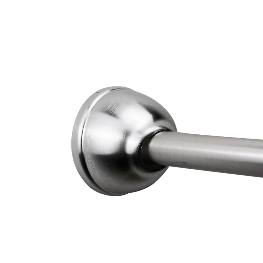 slide 4 of 6, allen + roth 44-in to 72-in Brushed Nickel Fixed Single curve Adjustable Shower Curtain Rod, 1 ct