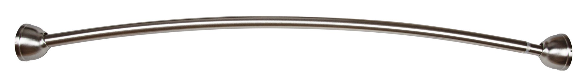 slide 1 of 6, allen + roth 44-in to 72-in Brushed Nickel Fixed Single curve Adjustable Shower Curtain Rod, 1 ct