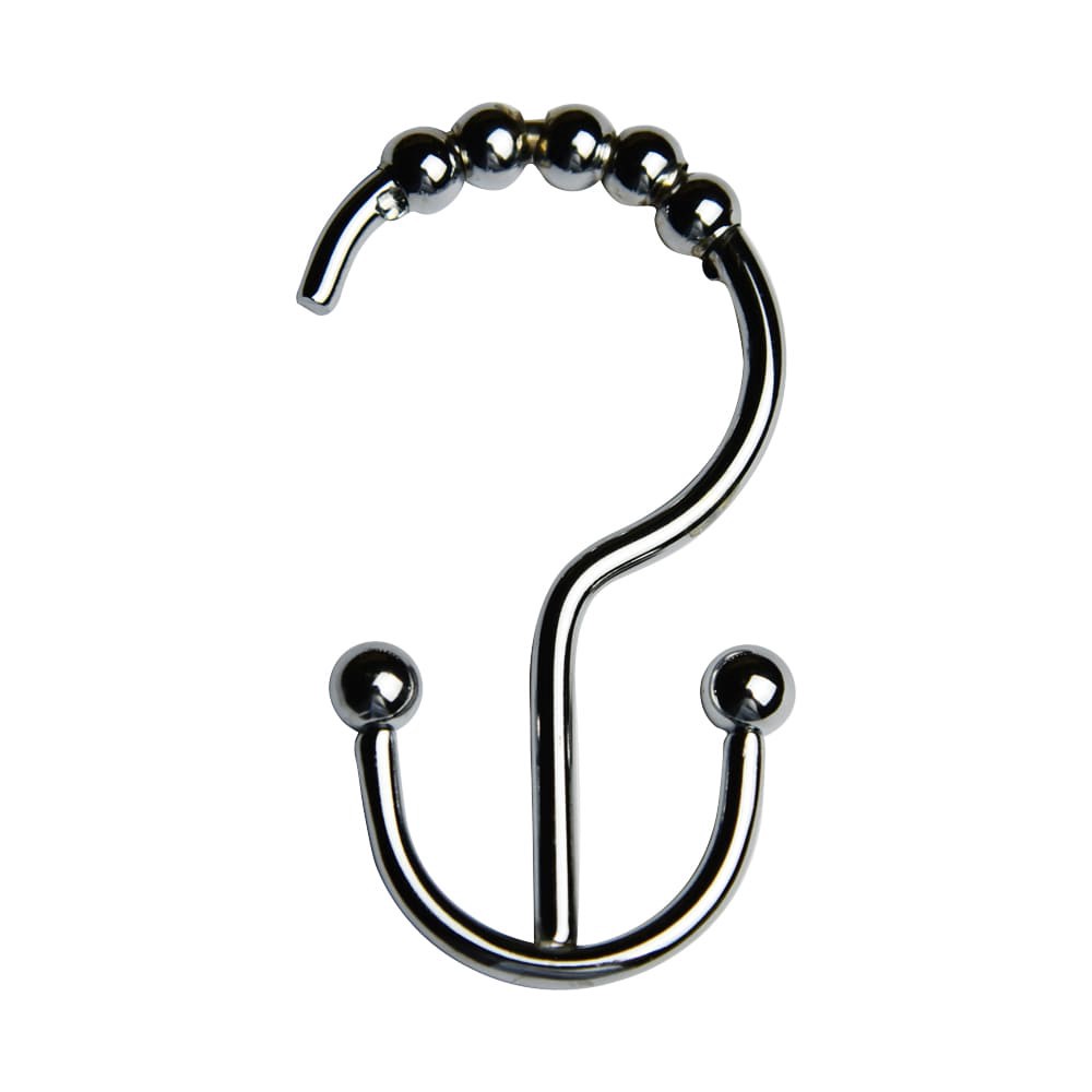 slide 4 of 4, allen + roth Chrome Stainless steel Double Shower Curtain Hooks 12 -Pack, 1 ct