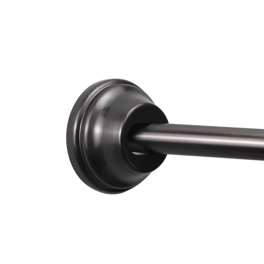 slide 4 of 6, allen + roth 44-in to 72-in Oil Rubbed Bronze Fixed or tension Single curve Adjustable Shower Curtain Rod, 1 ct