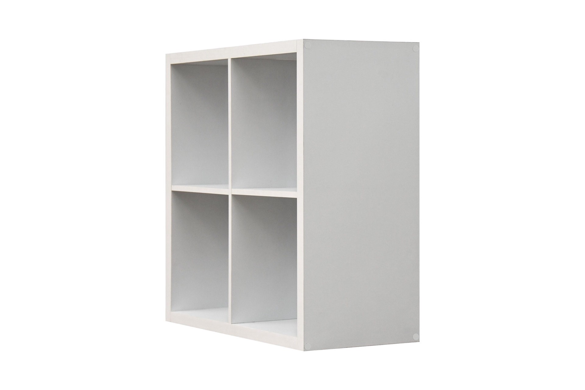 slide 5 of 6, allen + roth 30-in H x 29.87-in W x 13.5-in D White Stackable Wood laminate 4 Cube organizer, 1 ct