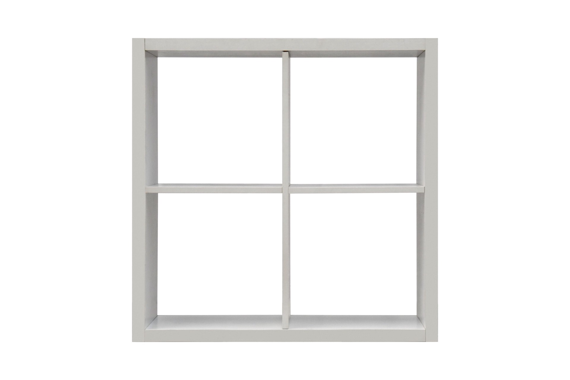 slide 6 of 6, allen + roth 30-in H x 29.87-in W x 13.5-in D White Stackable Wood laminate 4 Cube organizer, 1 ct