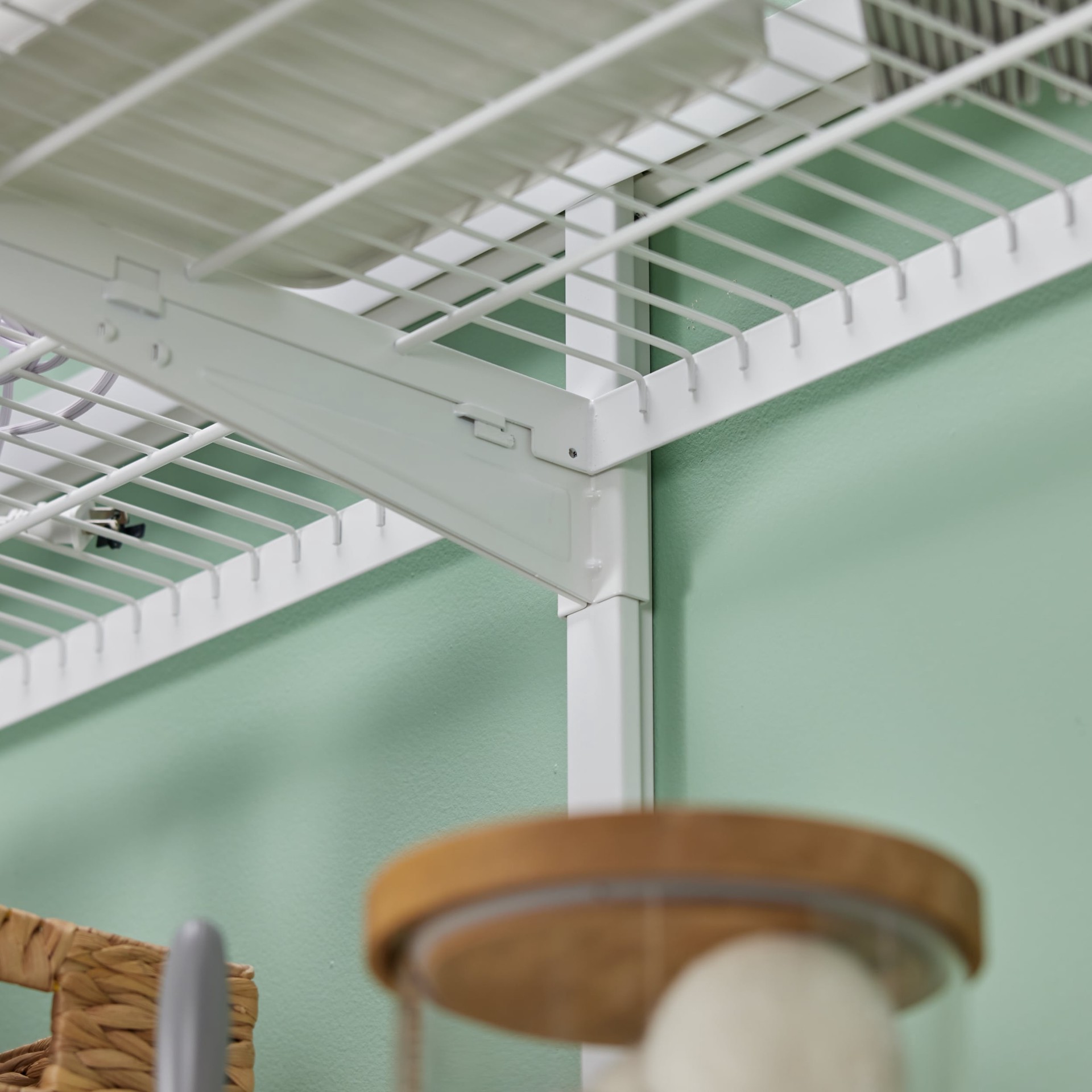 slide 3 of 6, Origin 21 Edda 2.16-ft to 2.16-ft W x 4.16-ft H White Ventilated Shelving Wood Closet System, 1 ct