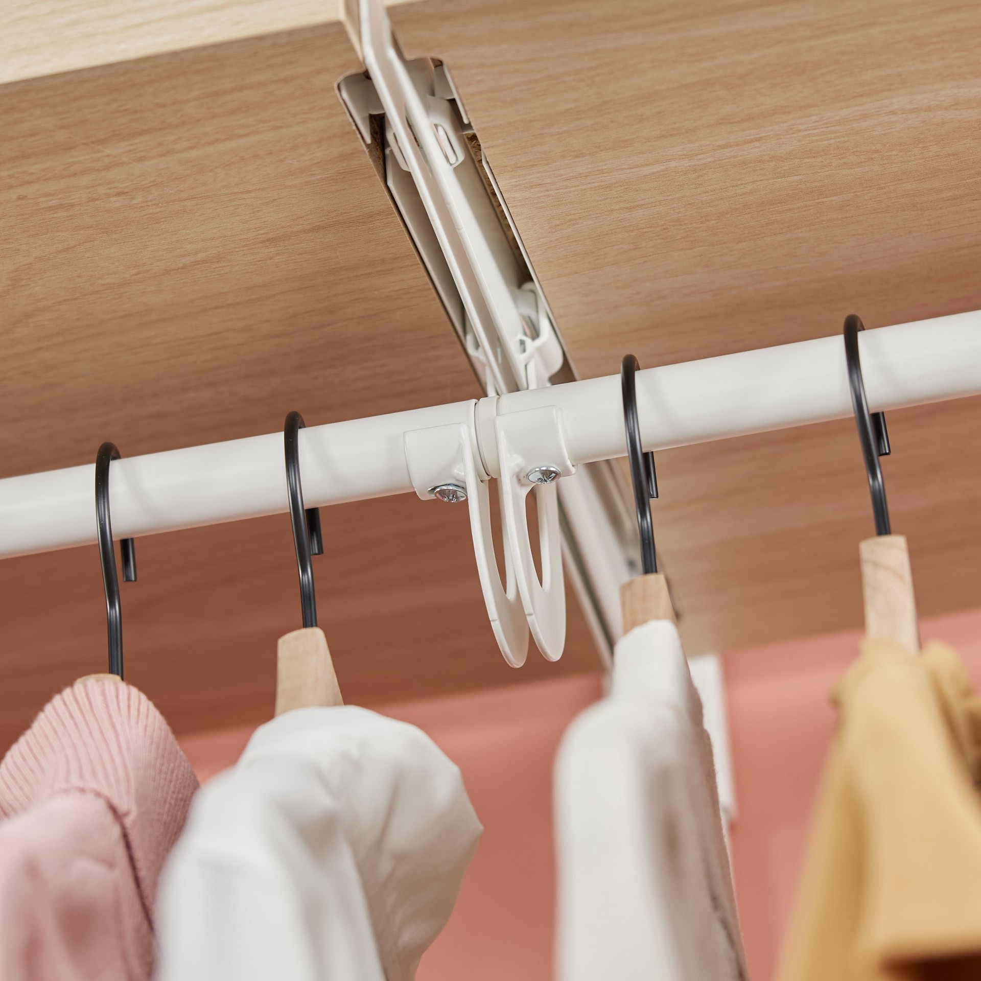 slide 2 of 6, Origin 21 Edda 4-ft to 4-ft W x 4.16-ft H Natural Oak Solid Shelving Wood Closet System, 1 ct