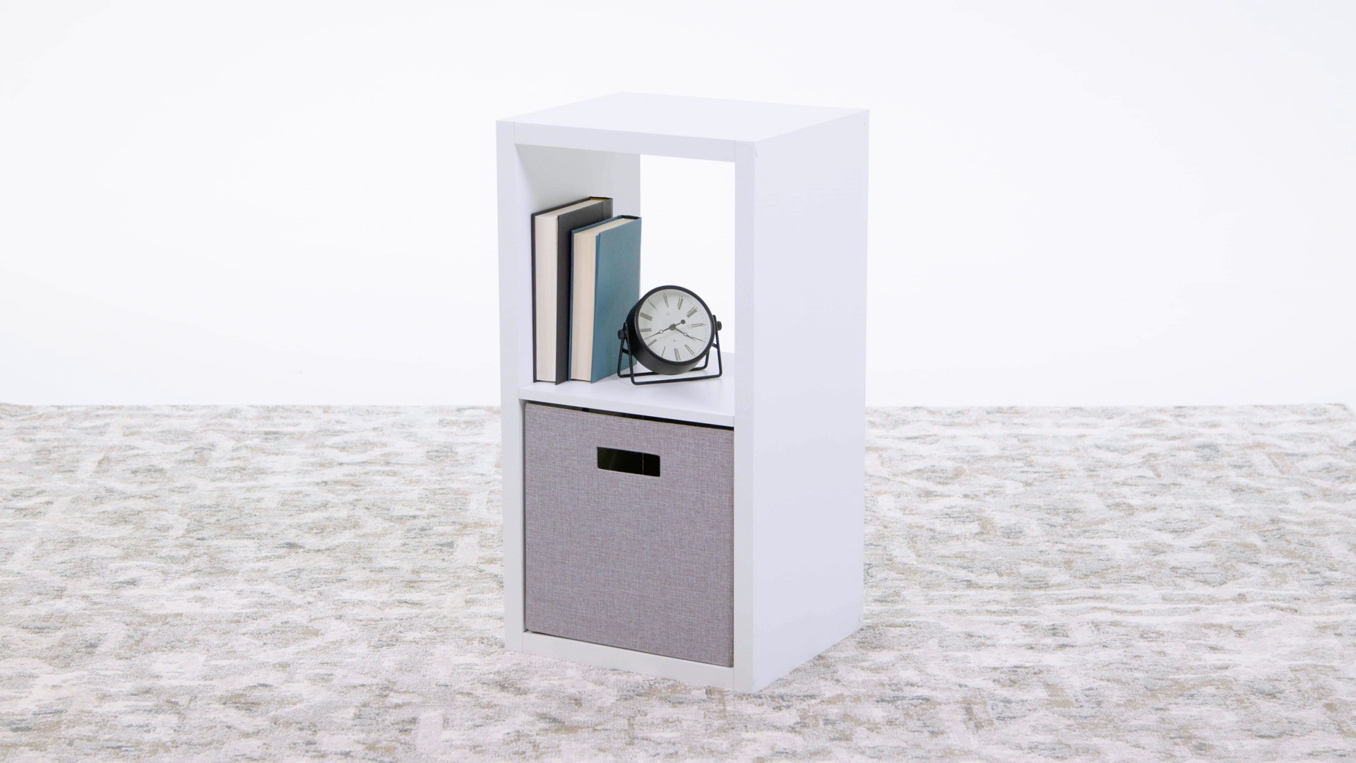 slide 4 of 6, allen + roth 30-in H x 15.87-in W x 13.5-in D White Stackable Wood laminate 2 Cube organizer, 1 ct