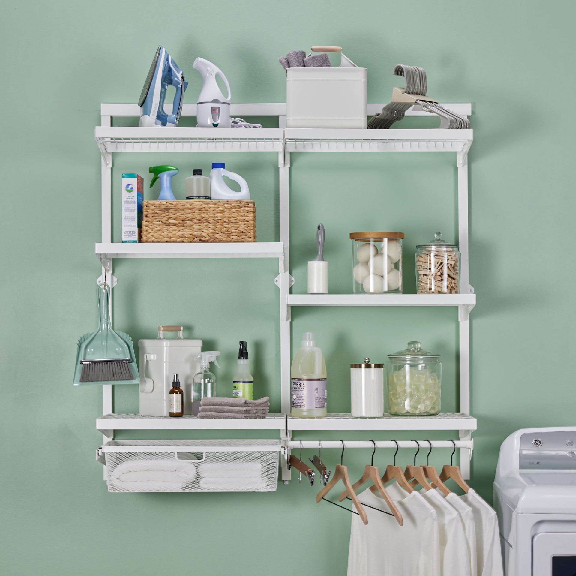 slide 5 of 6, Origin 21 Edda 23.78-in x 3.31-in x 16.46-in White Shelf kit, 1 ct