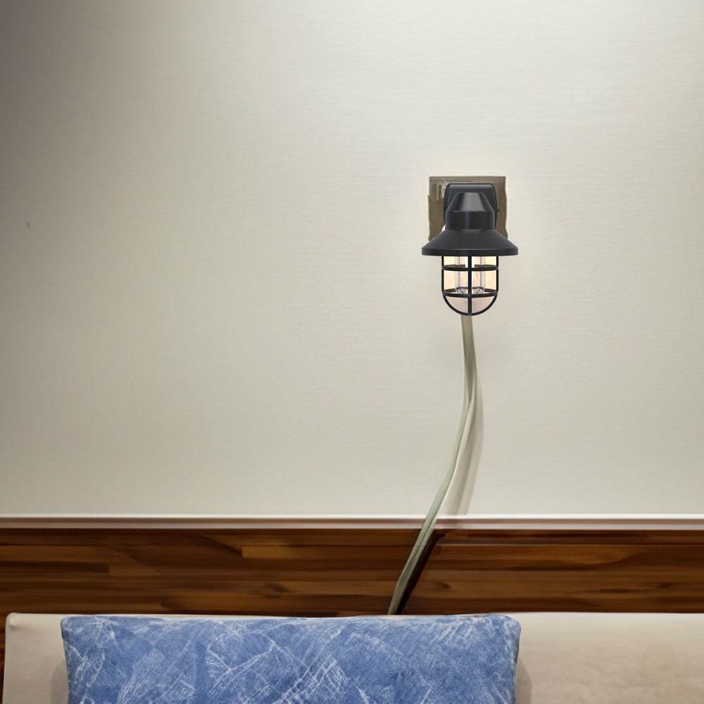 slide 2 of 6, Utilitech Black LED Auto On/Off Night Light, 1 ct