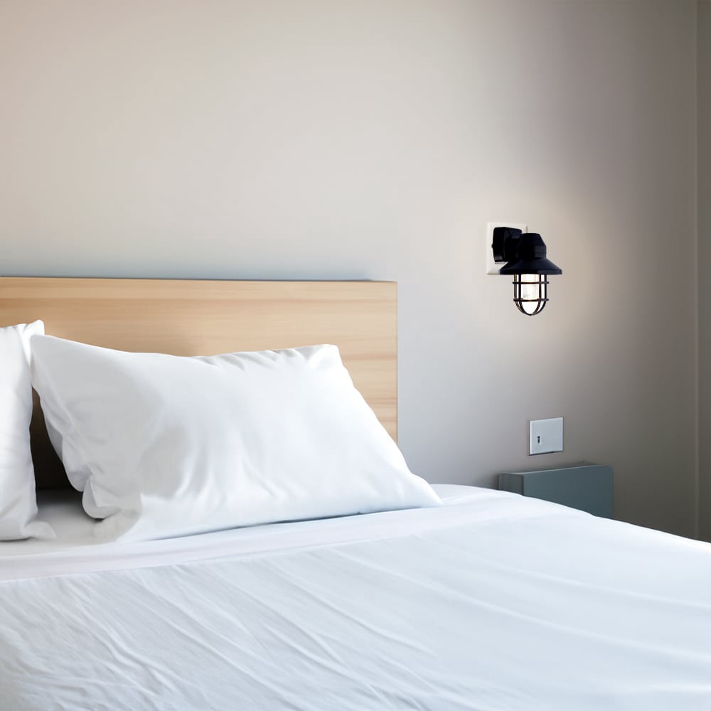 slide 3 of 6, Utilitech Black LED Auto On/Off Night Light, 1 ct