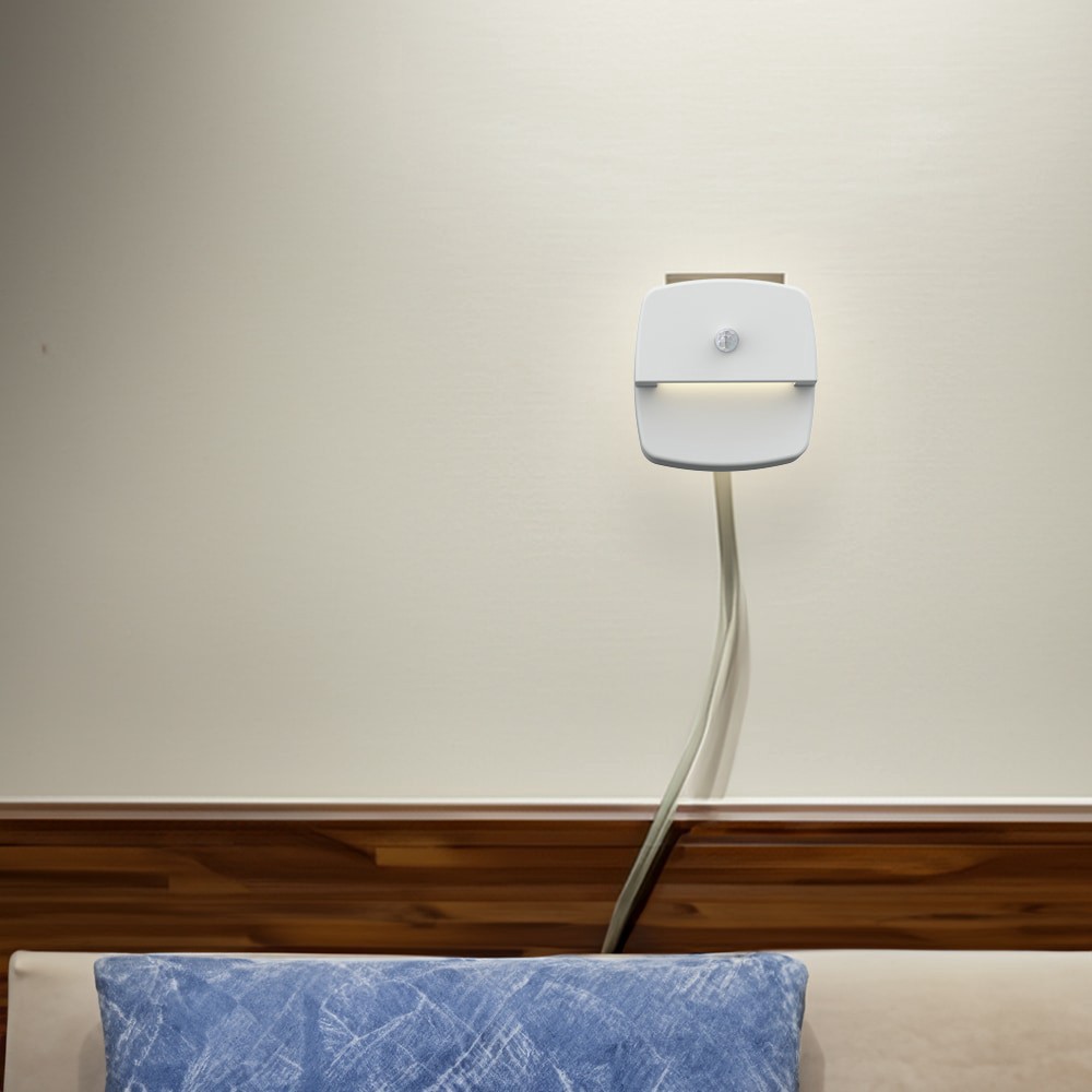 slide 6 of 6, Utilitech White LED Motion Sensor Auto On/Off Night Light, 1 ct