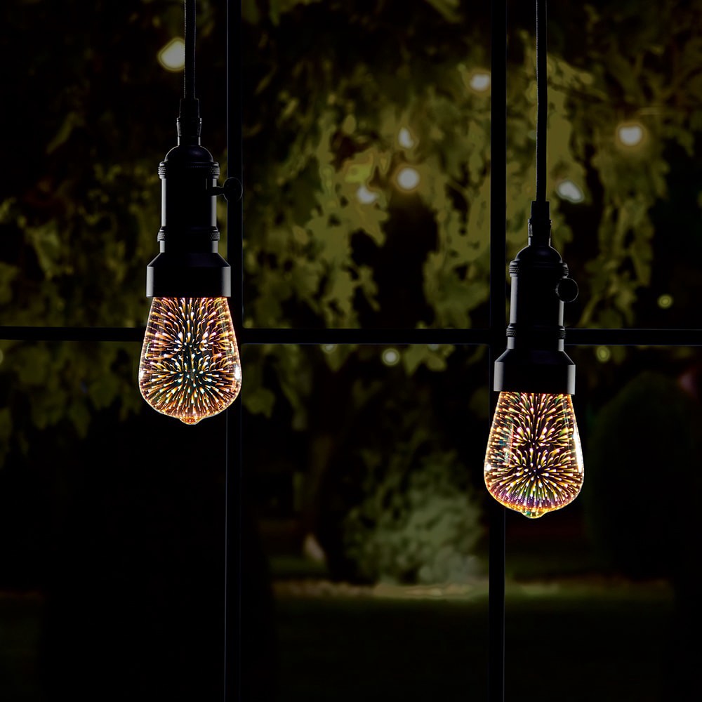 slide 5 of 6, Utilitech ST19 Multicolor Medium base (E-26) LED Decorative Light Bulb, 1 ct