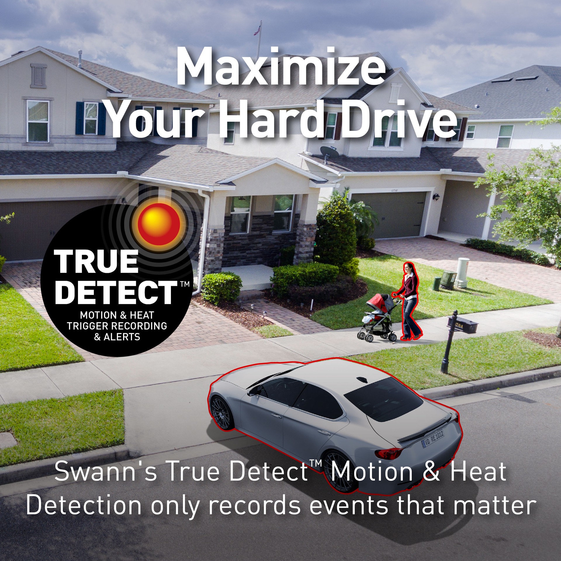 slide 6 of 6, Swann NVW-800 Wi-Fi NVR/64GB SD Card/3x NVW-600CMB 2K Wire Free IP Digital Still Cameras, 1 ct