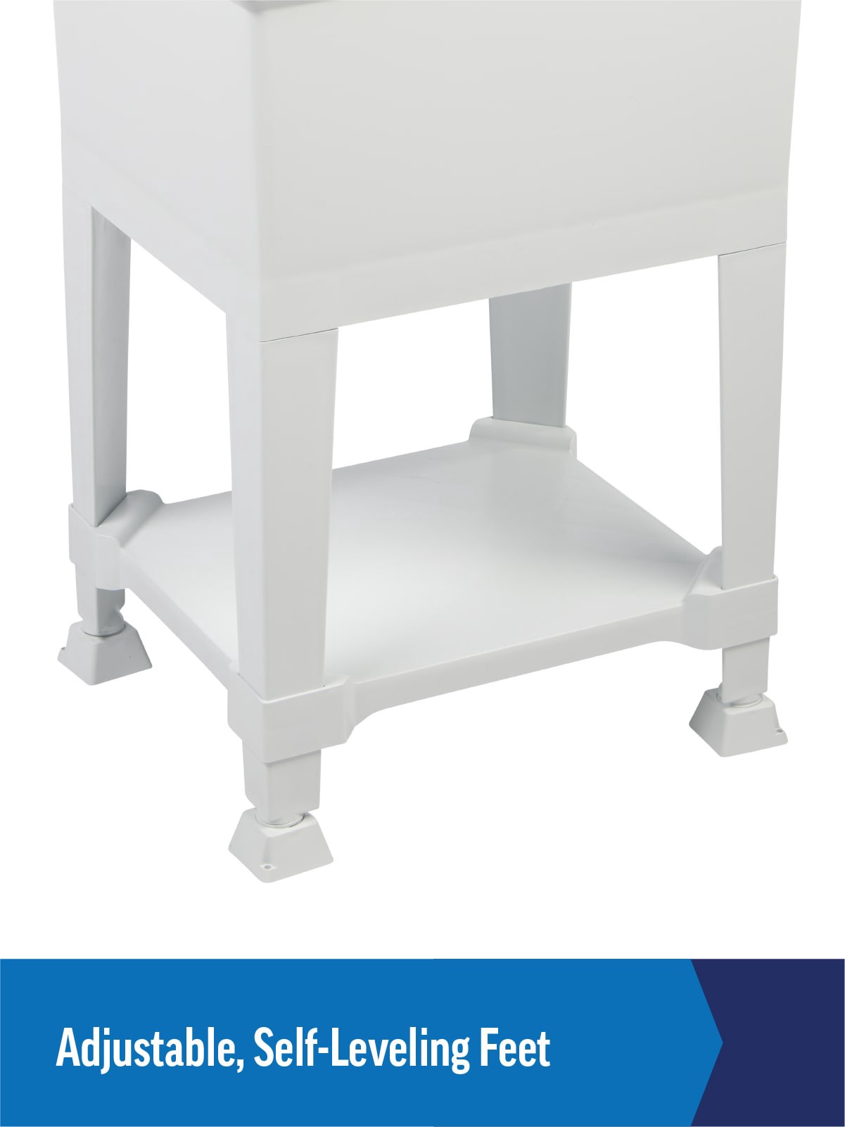 slide 6 of 6, Project Source 24-in x 24-in 1 -Basin White Freestanding Utility tub with Drain with Faucet, 1 ct