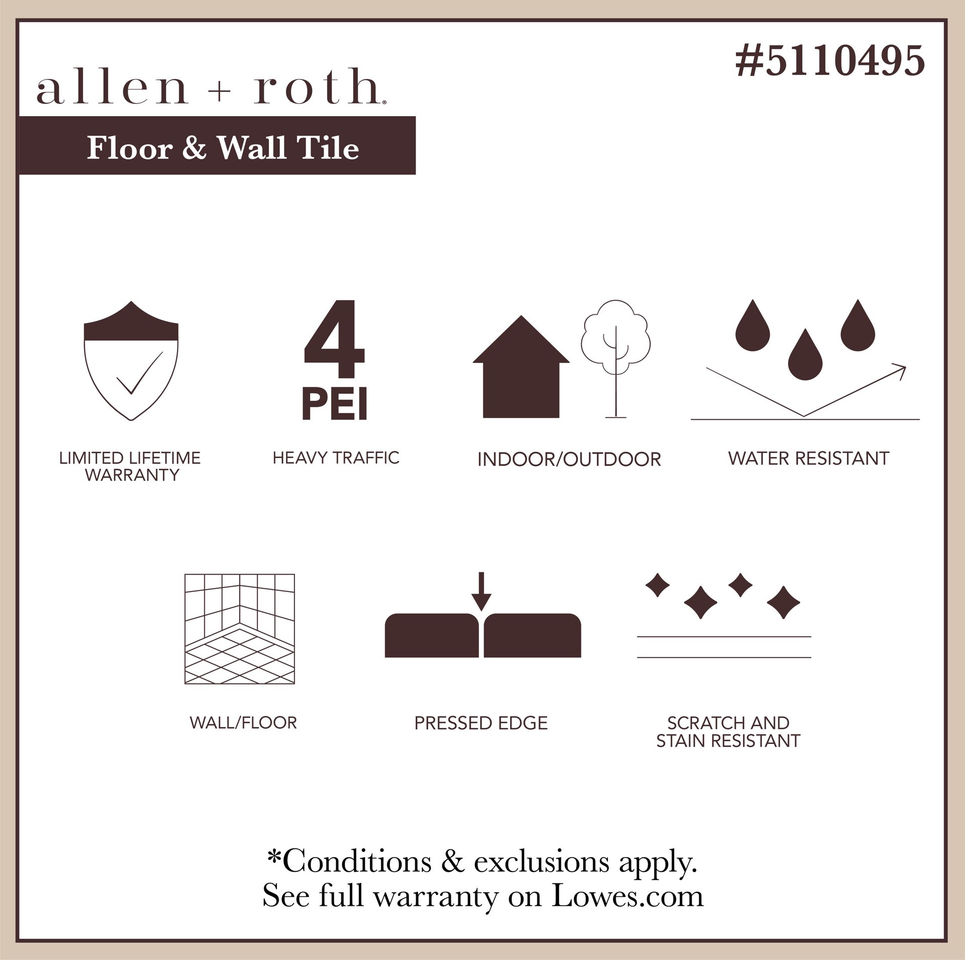 slide 2 of 6, allen + roth Sorrento White 8-in x 8-in Matte Porcelain Floor and Wall Tile ( 0.42-sq ft Piece ), 1 ct
