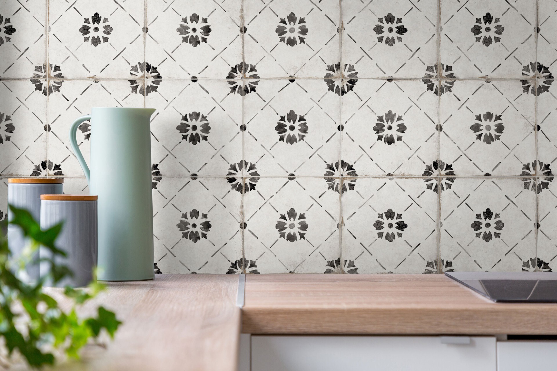 slide 4 of 6, allen + roth Sorrento White 8-in x 8-in Matte Porcelain Floor and Wall Tile ( 0.42-sq ft Piece ), 1 ct